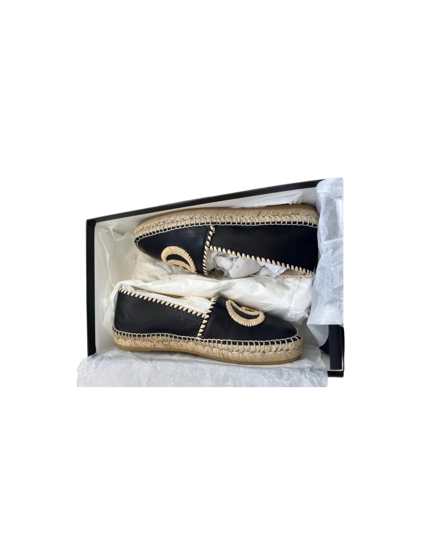 Gucci Embroidered GG Espadrilles Black Leather | Size EU 37