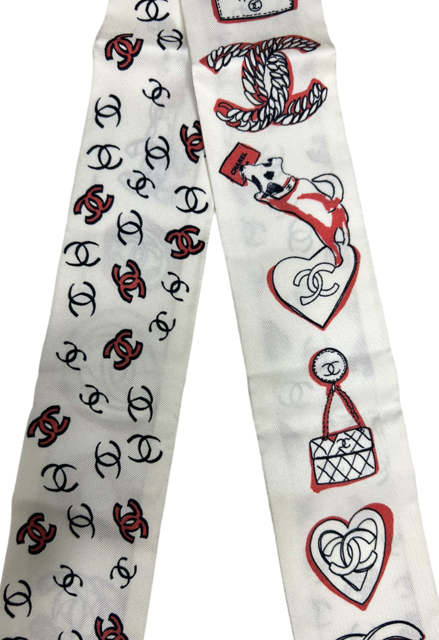 Pre-owned Rare Chanel Slim Bandeau Scarf