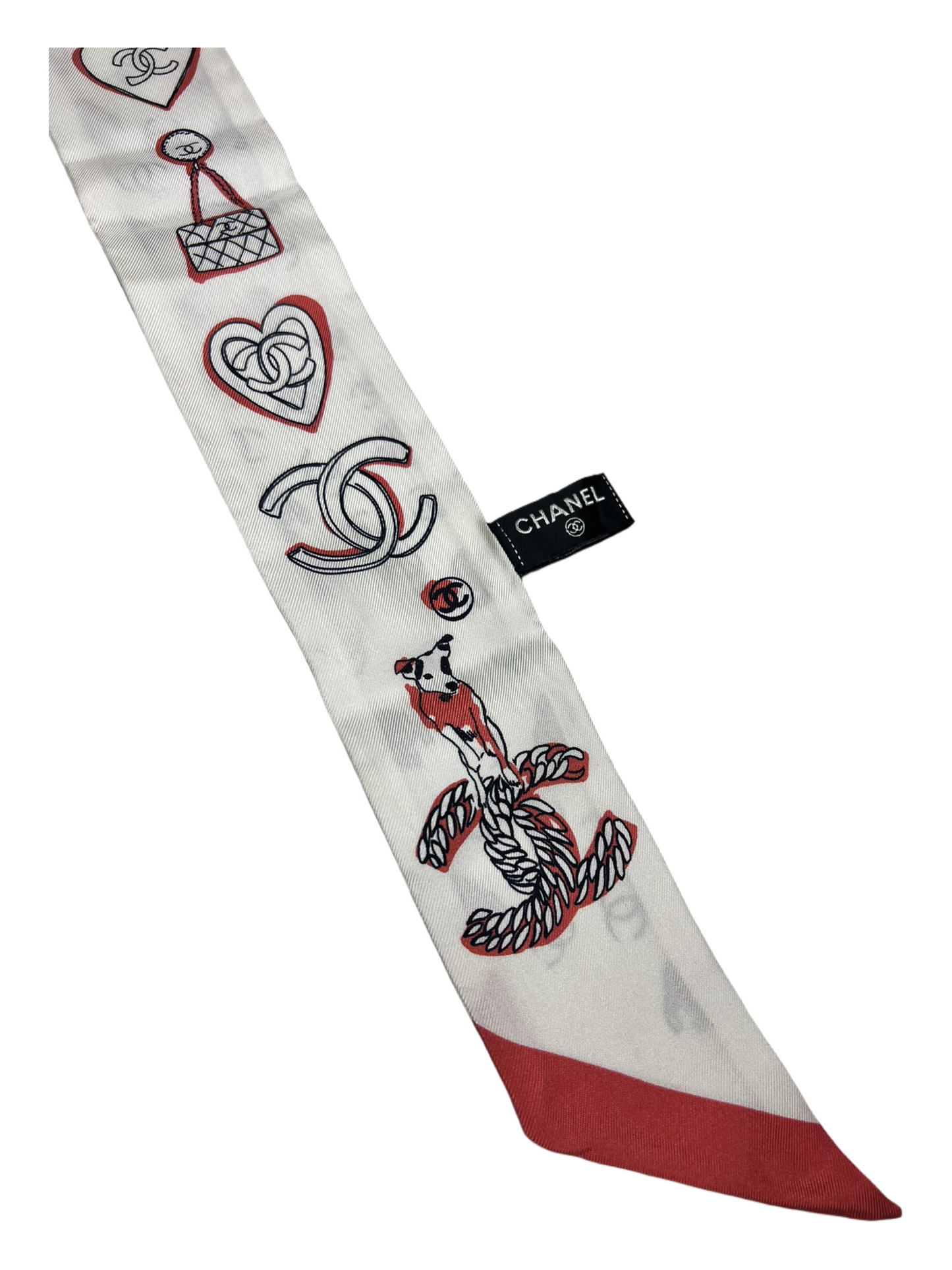 Pre-owned Rare Chanel Slim Bandeau Scarf