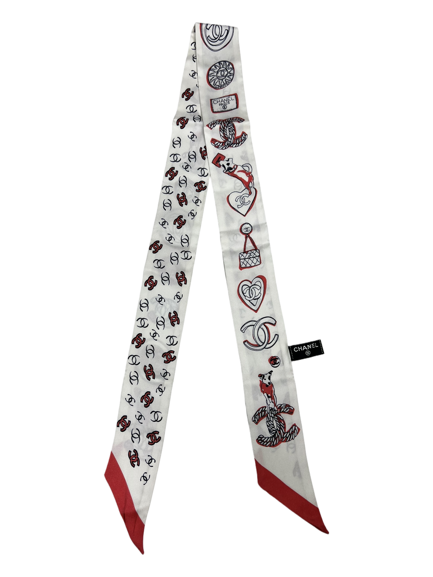 Pre-owned Rare Chanel Slim Bandeau Scarf
