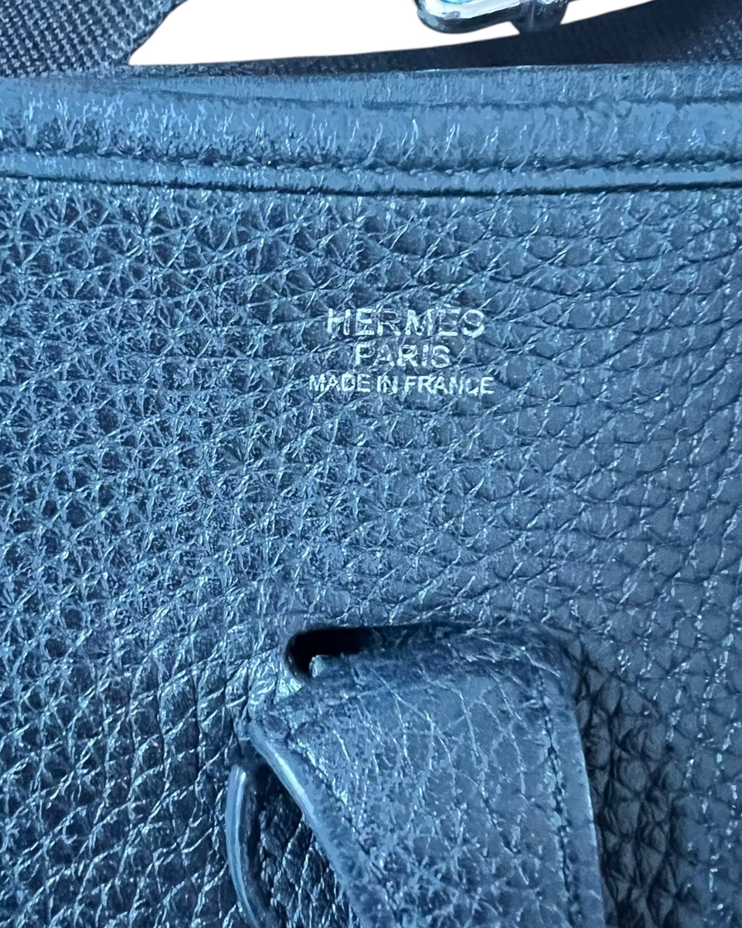Hermès Evelyne GM in Black Clemence Leather with Palladium Hardware