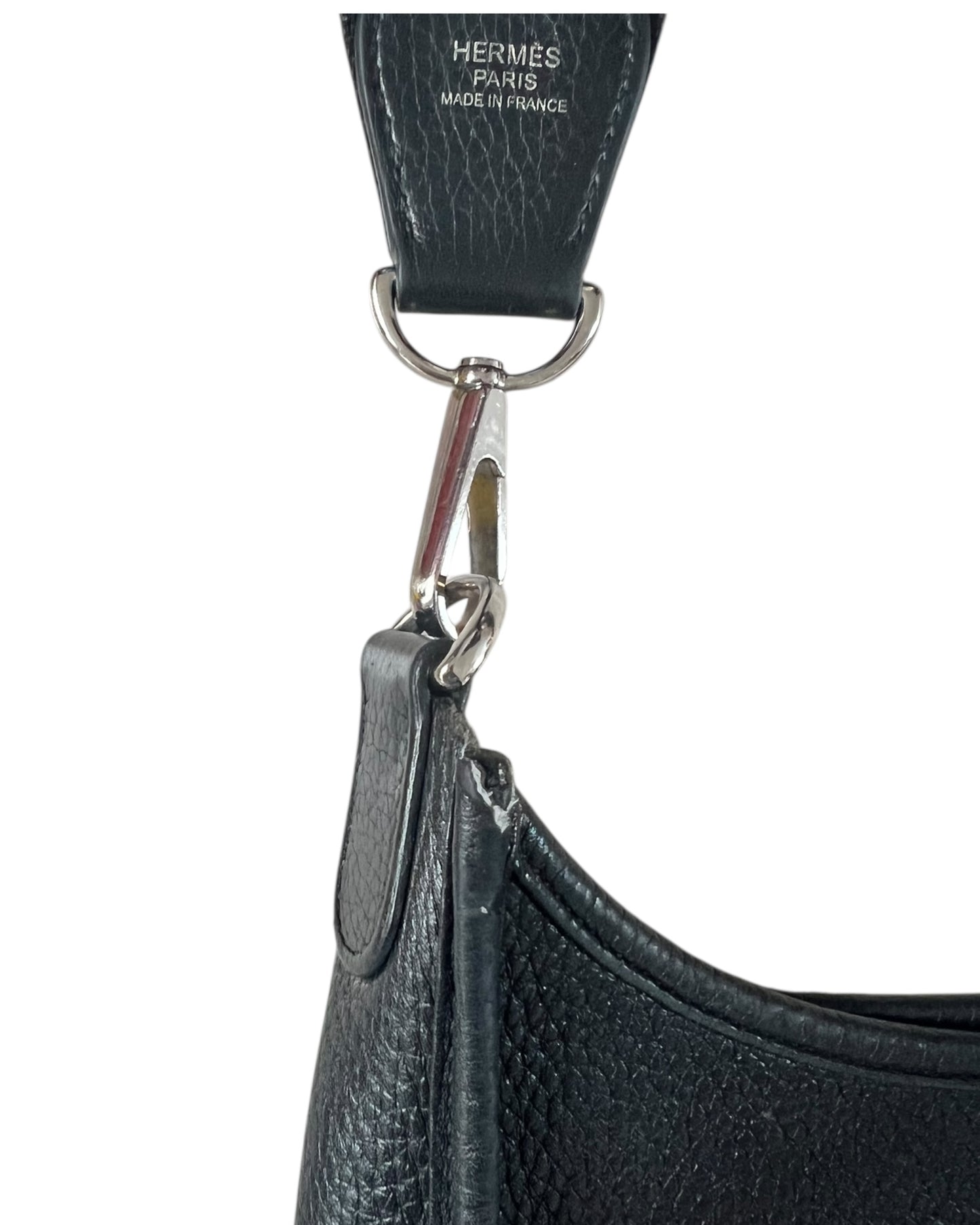 Hermès Evelyne GM in Black Clemence Leather with Palladium Hardware