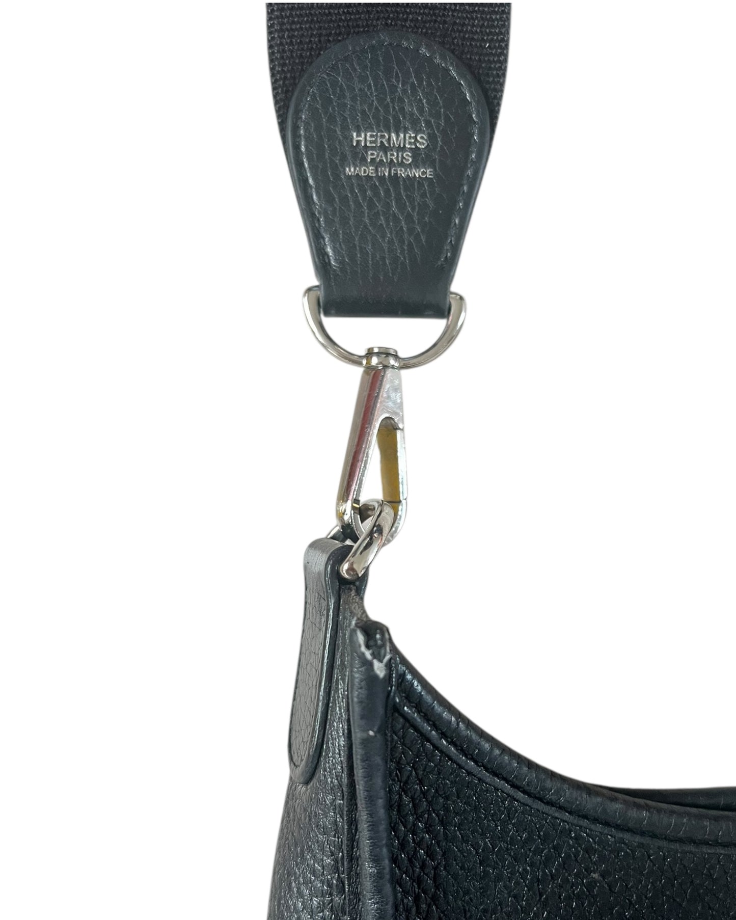 Hermès Evelyne GM in Black Clemence Leather with Palladium Hardware