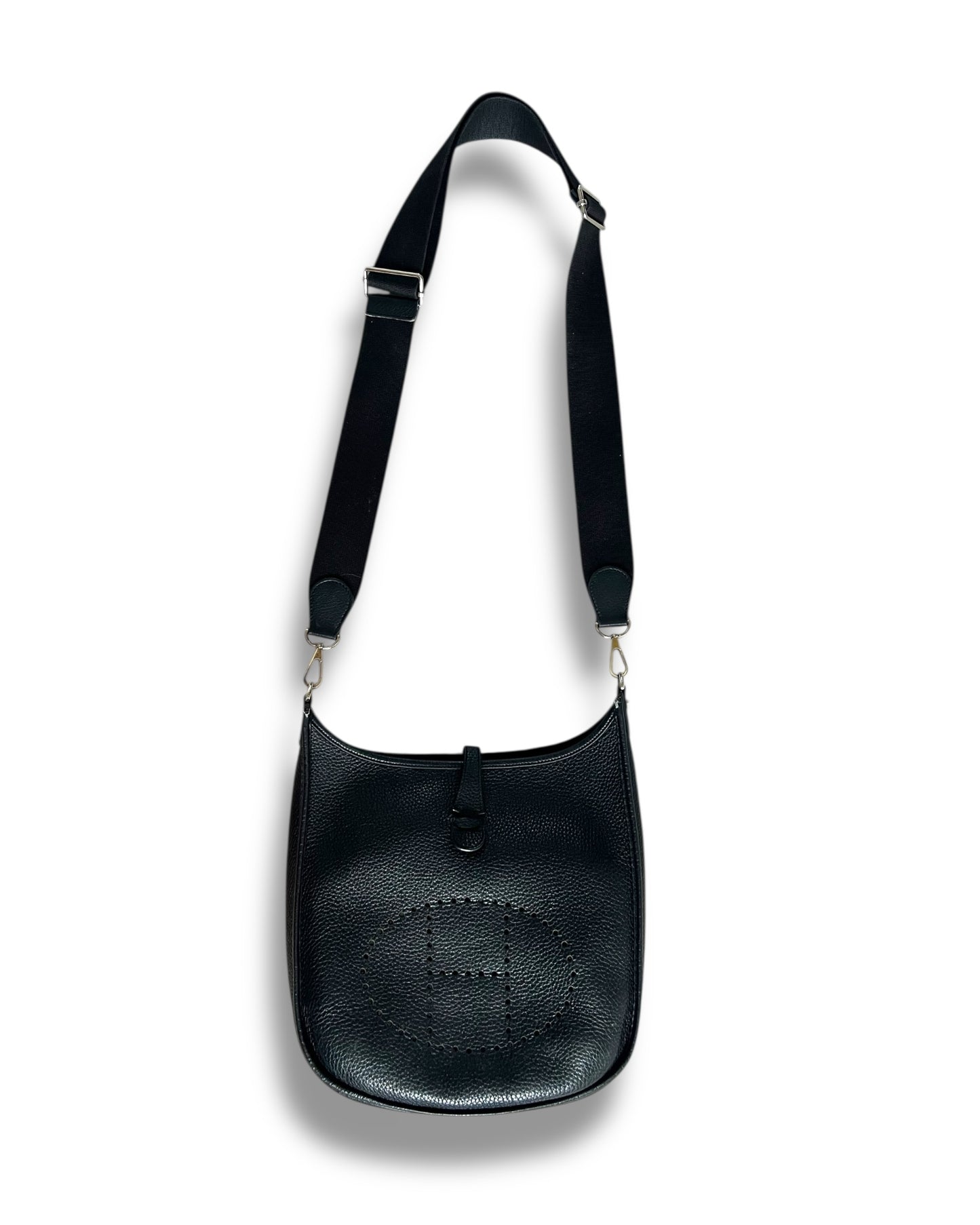 Hermès Evelyne GM in Black Clemence Leather with Palladium Hardware