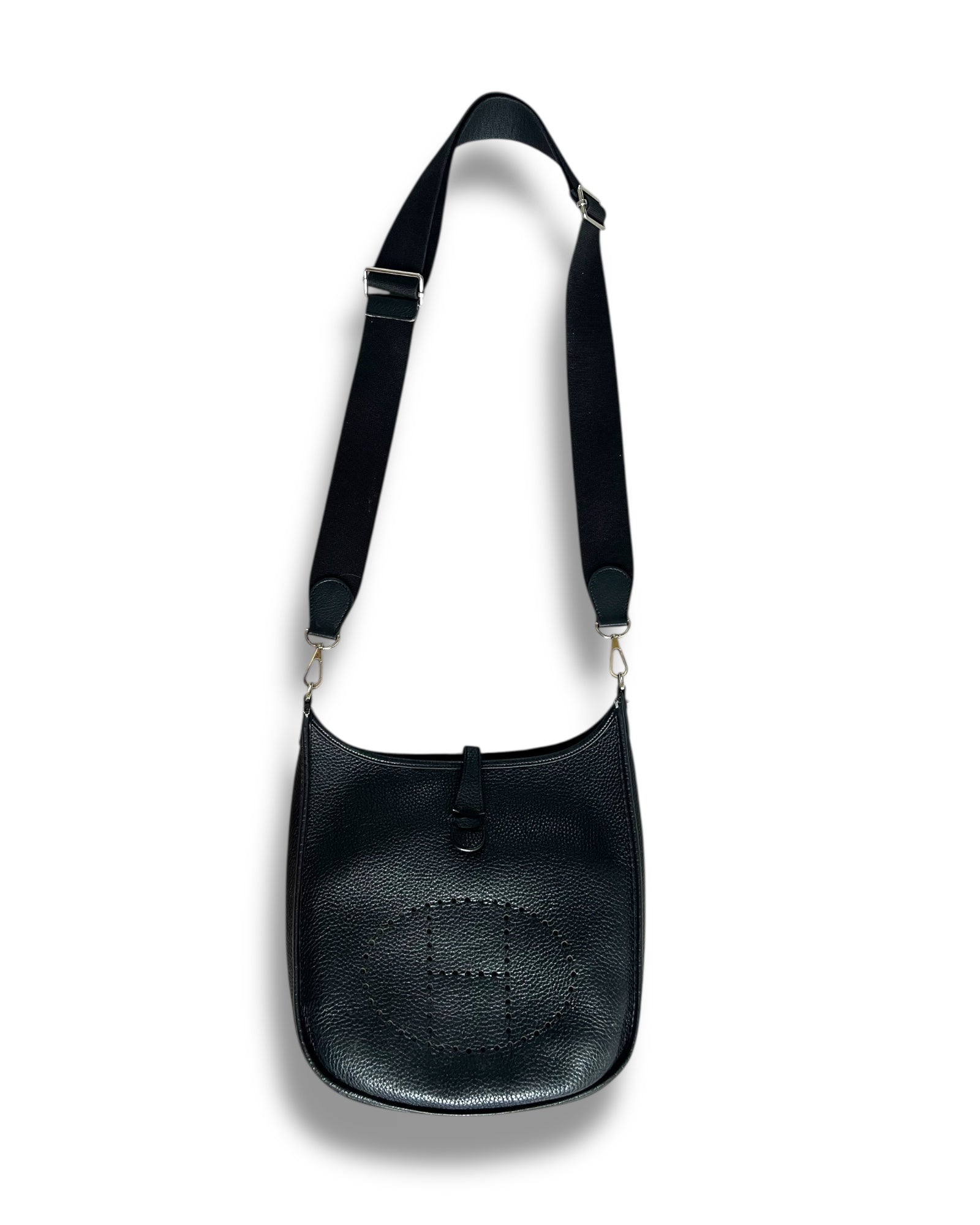 Hermès Evelyne GM in Black Clemence Leather with Palladium Hardware - The Luxury Savvy