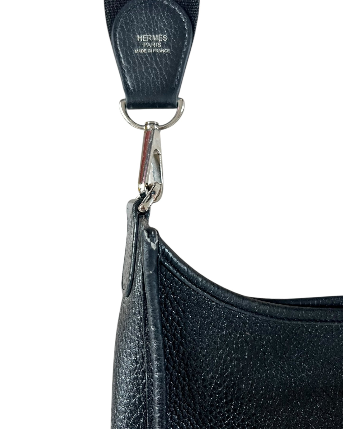 Hermès Evelyne GM in Black Clemence Leather with Palladium Hardware