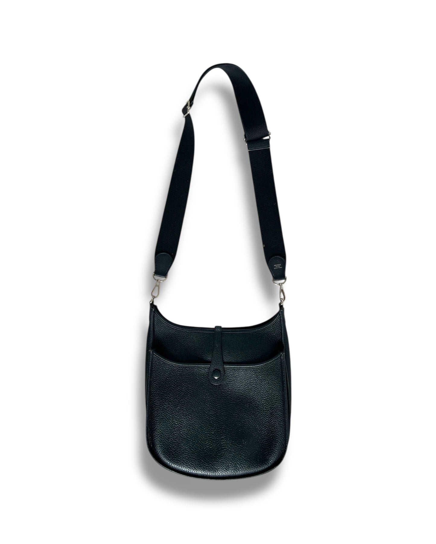 Hermès Evelyne GM in Black Clemence Leather with Palladium Hardware