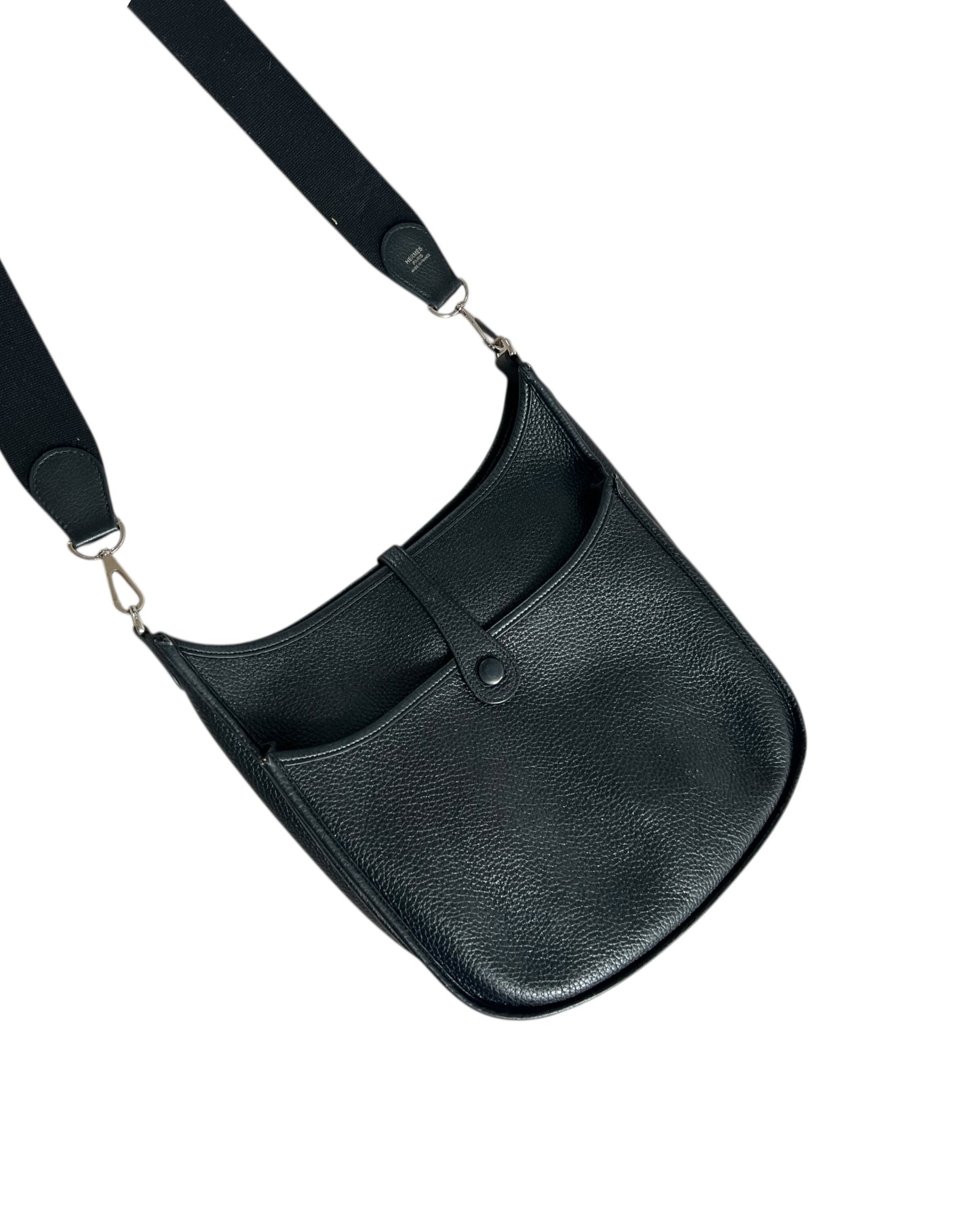 Hermès Evelyne GM in Black Clemence Leather with Palladium Hardware