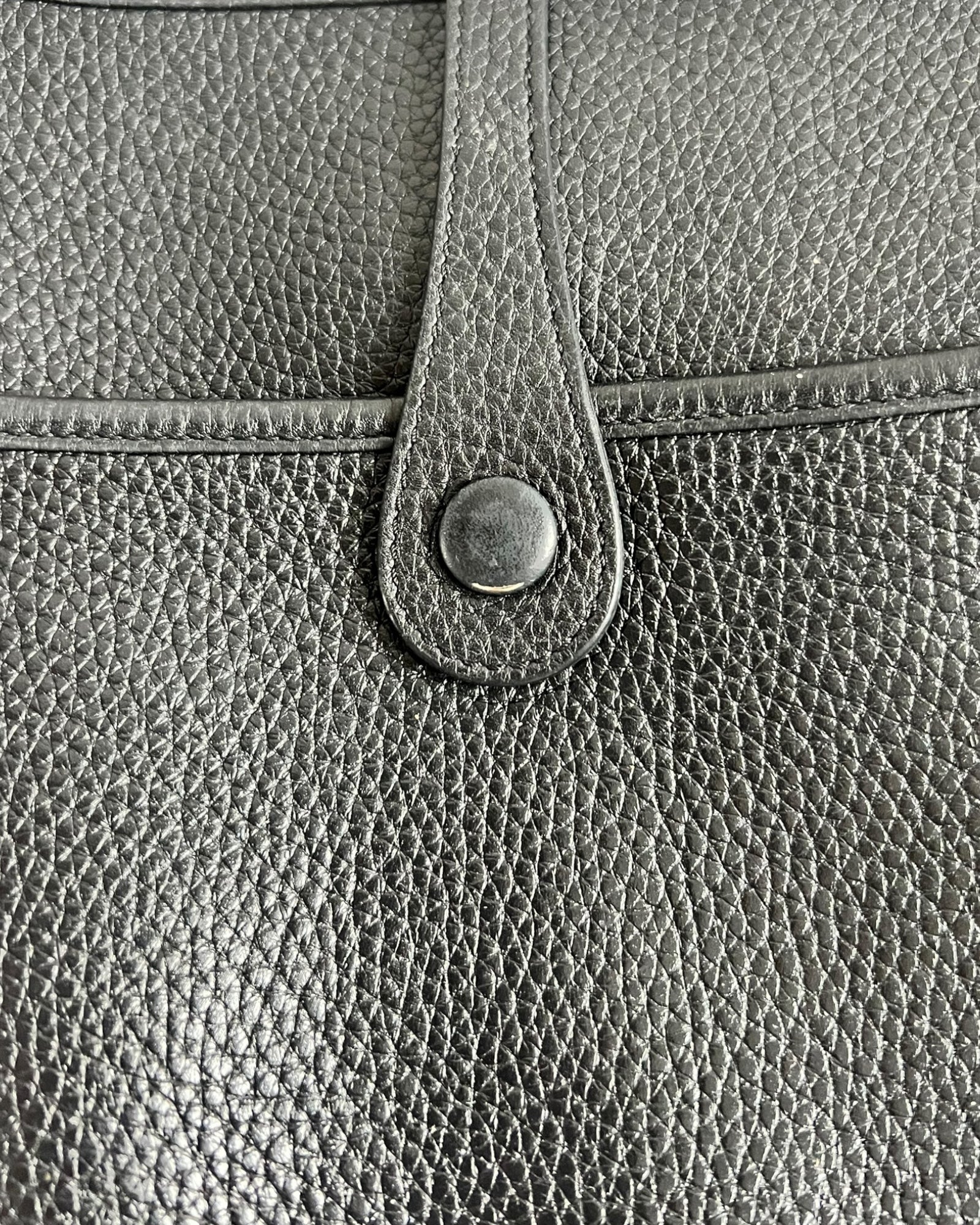 Hermès Evelyne GM in Black Clemence Leather with Palladium Hardware - The Luxury Savvy