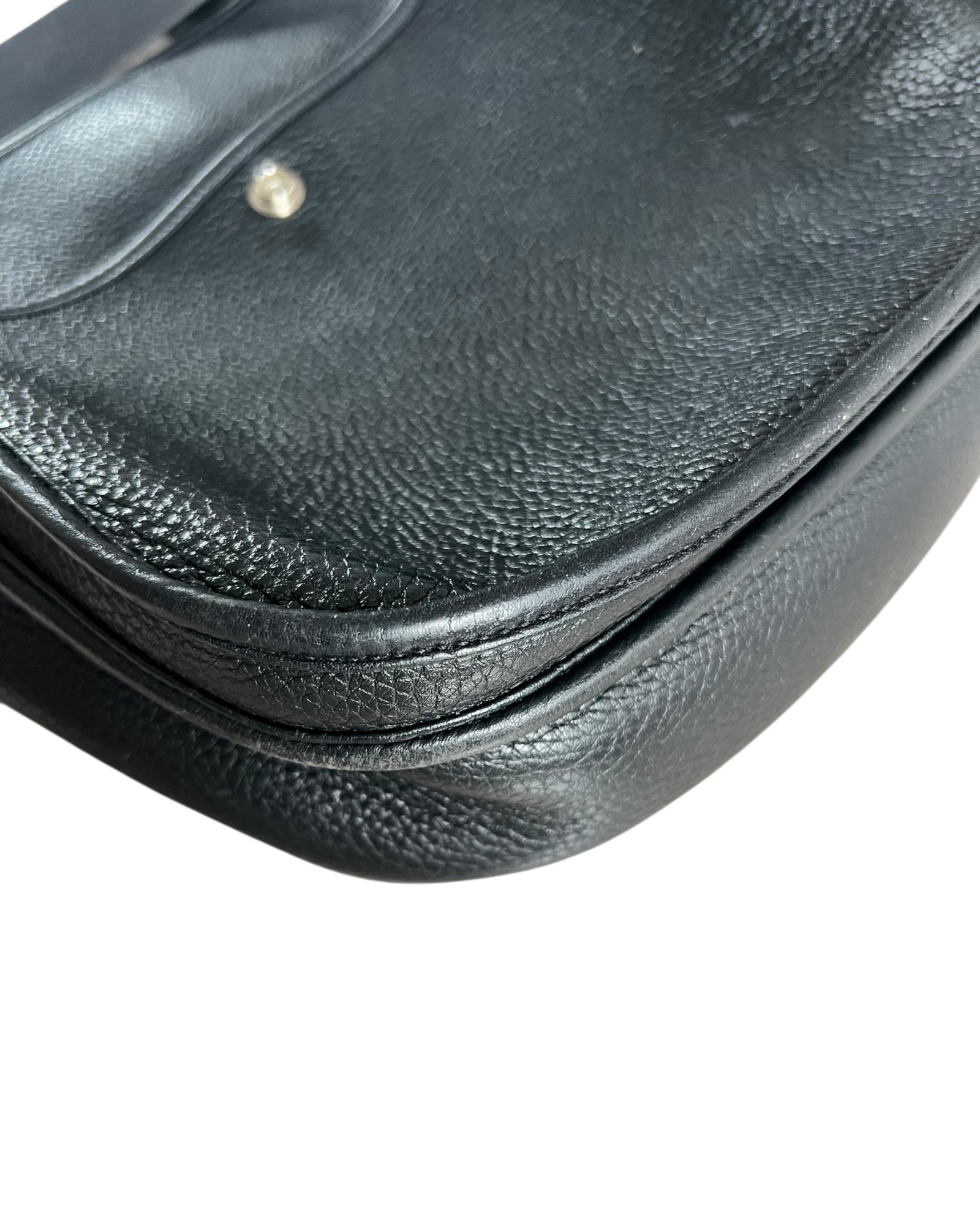 Hermès Evelyne GM in Black Clemence Leather with Palladium Hardware - The Luxury Savvy