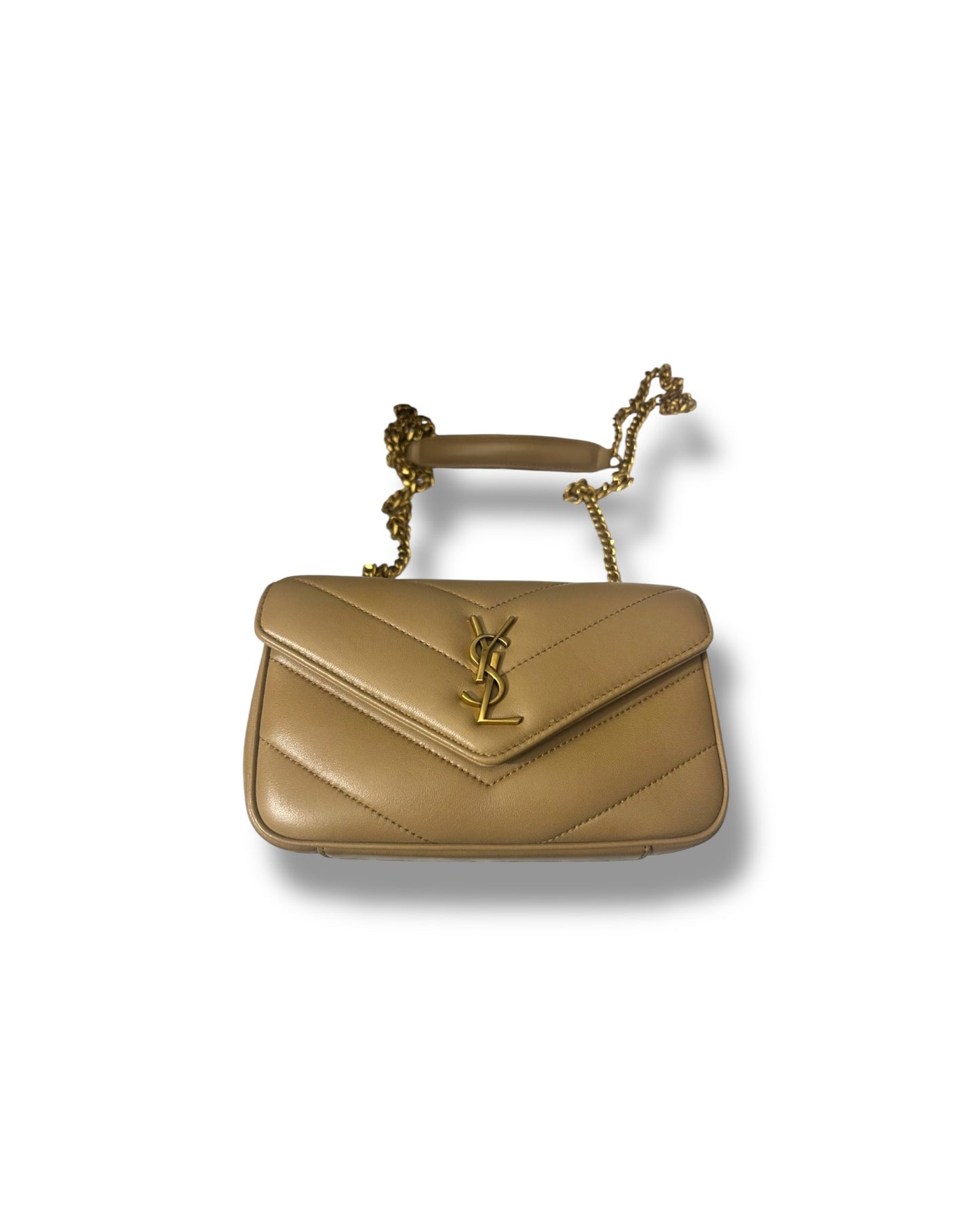 Saint Laurent LouLou Mini in Lambskin – Natural Tan - The Luxury Savvy