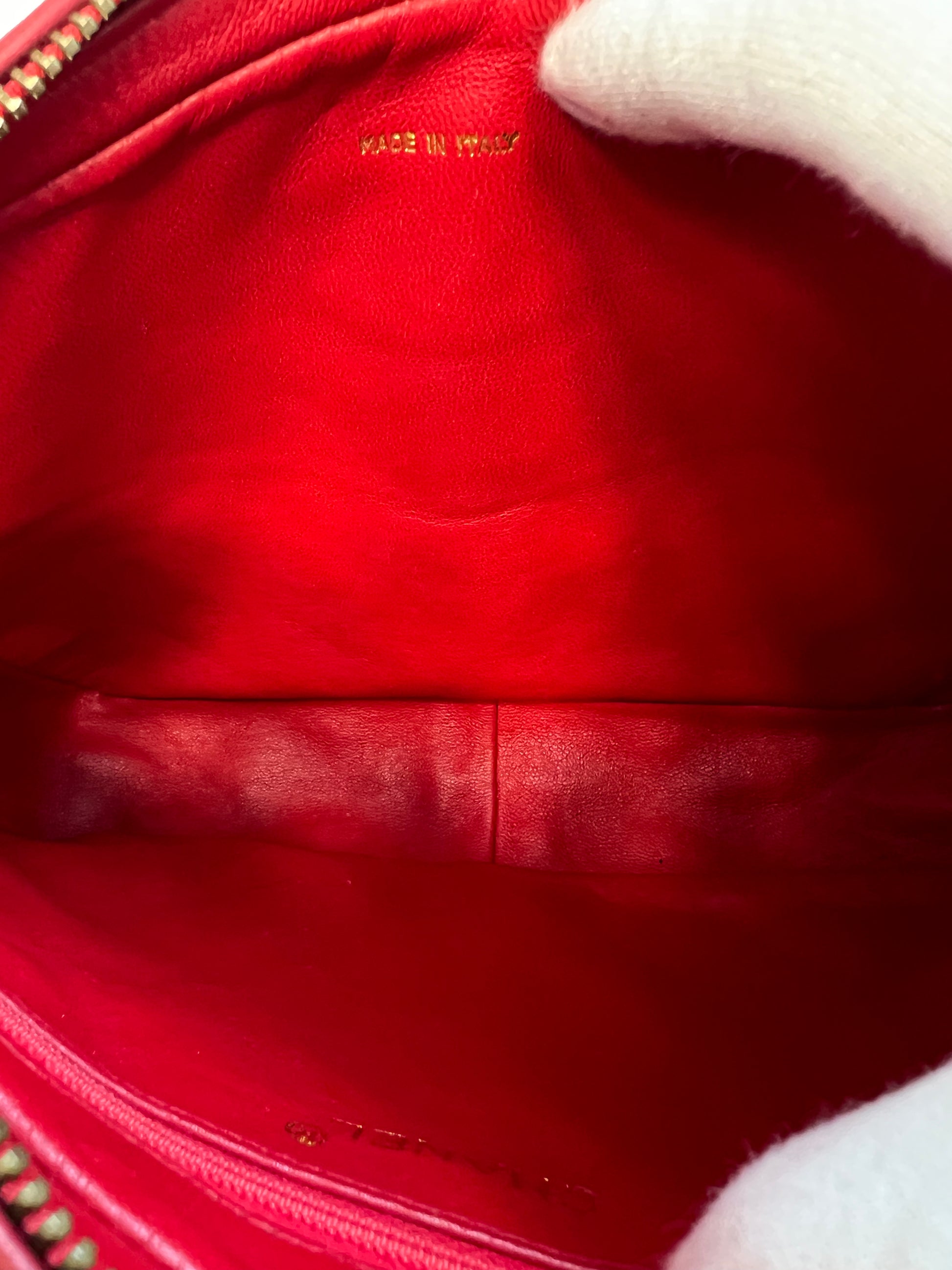 CHANEL Vintage “Camera” Bag with Fringe - Red - The Luxury Savvy