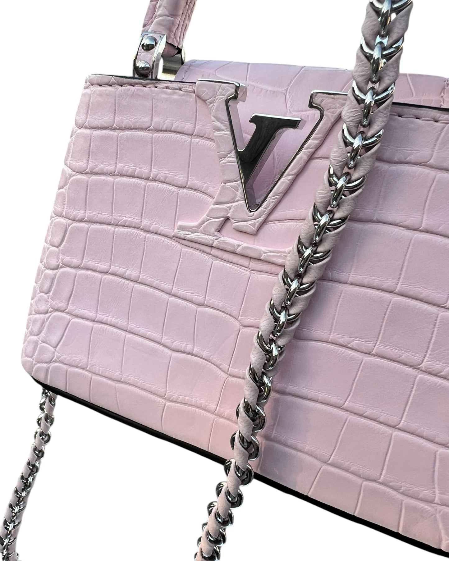 Louis Vuitton Nano Matte Crocodile Cupacines - light Pink - The Luxury Savvy
