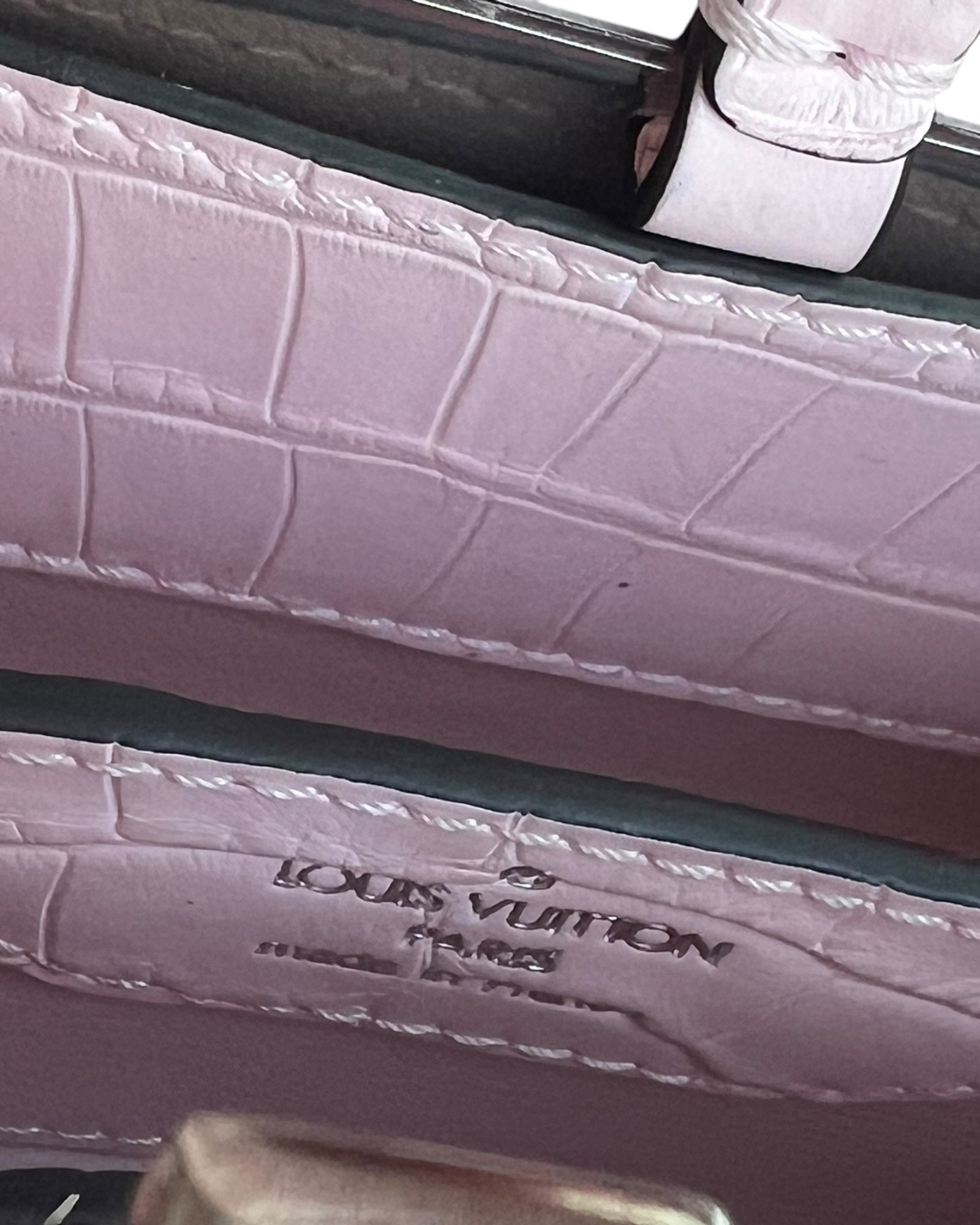 Louis Vuitton Nano Matte Crocodile Cupacines - light Pink - The Luxury Savvy