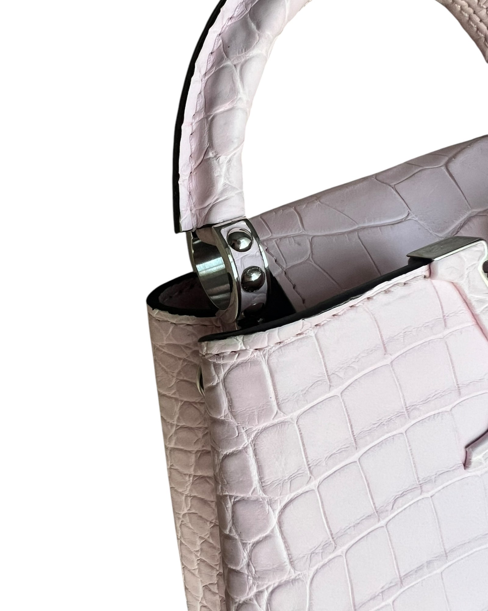 Louis Vuitton Nano Matte Crocodile Cupacines - light Pink - The Luxury Savvy