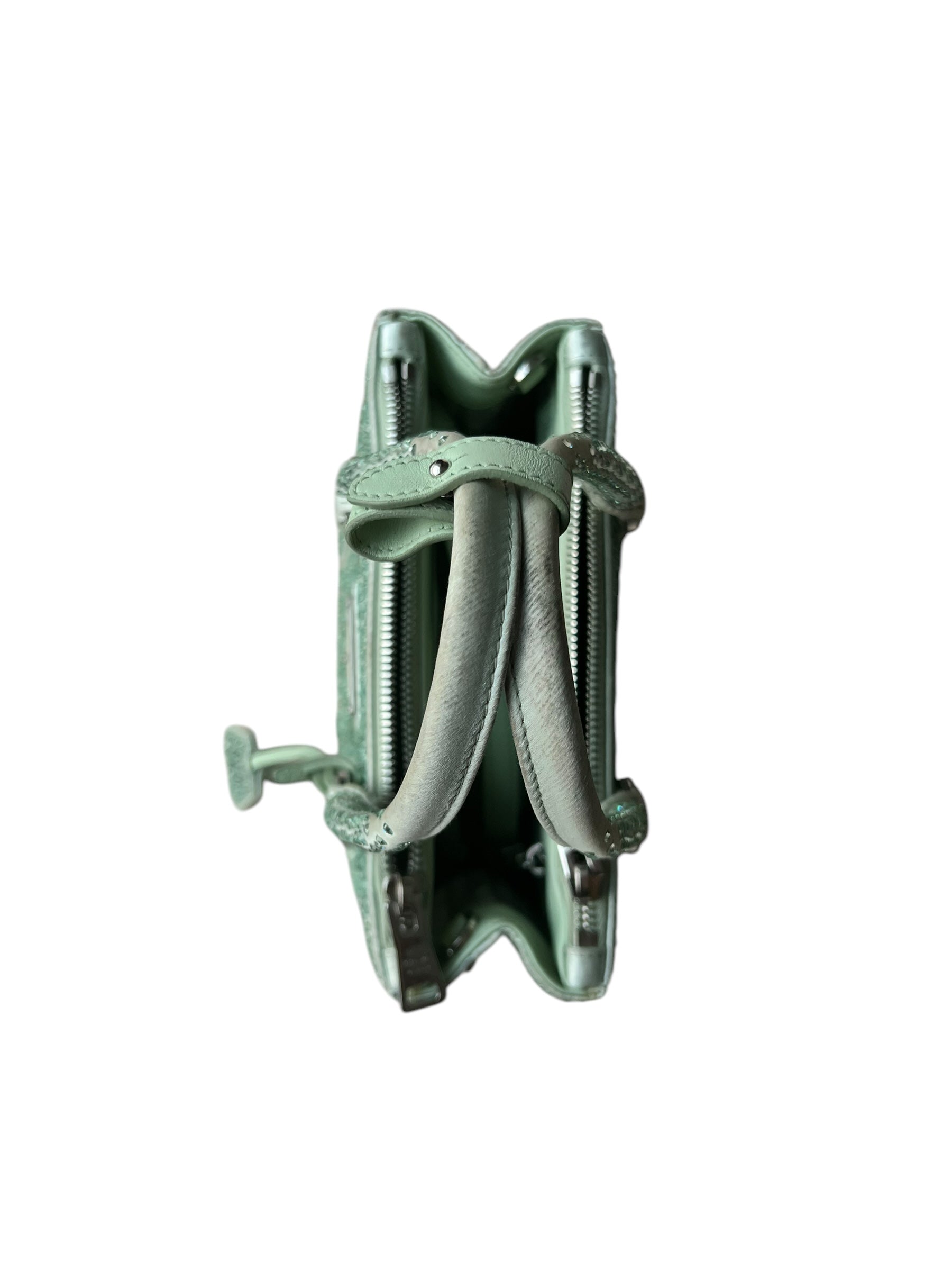 Prada Galleria Satin Mini-Bag with Crystals - Soft Green - The Luxury Savvy