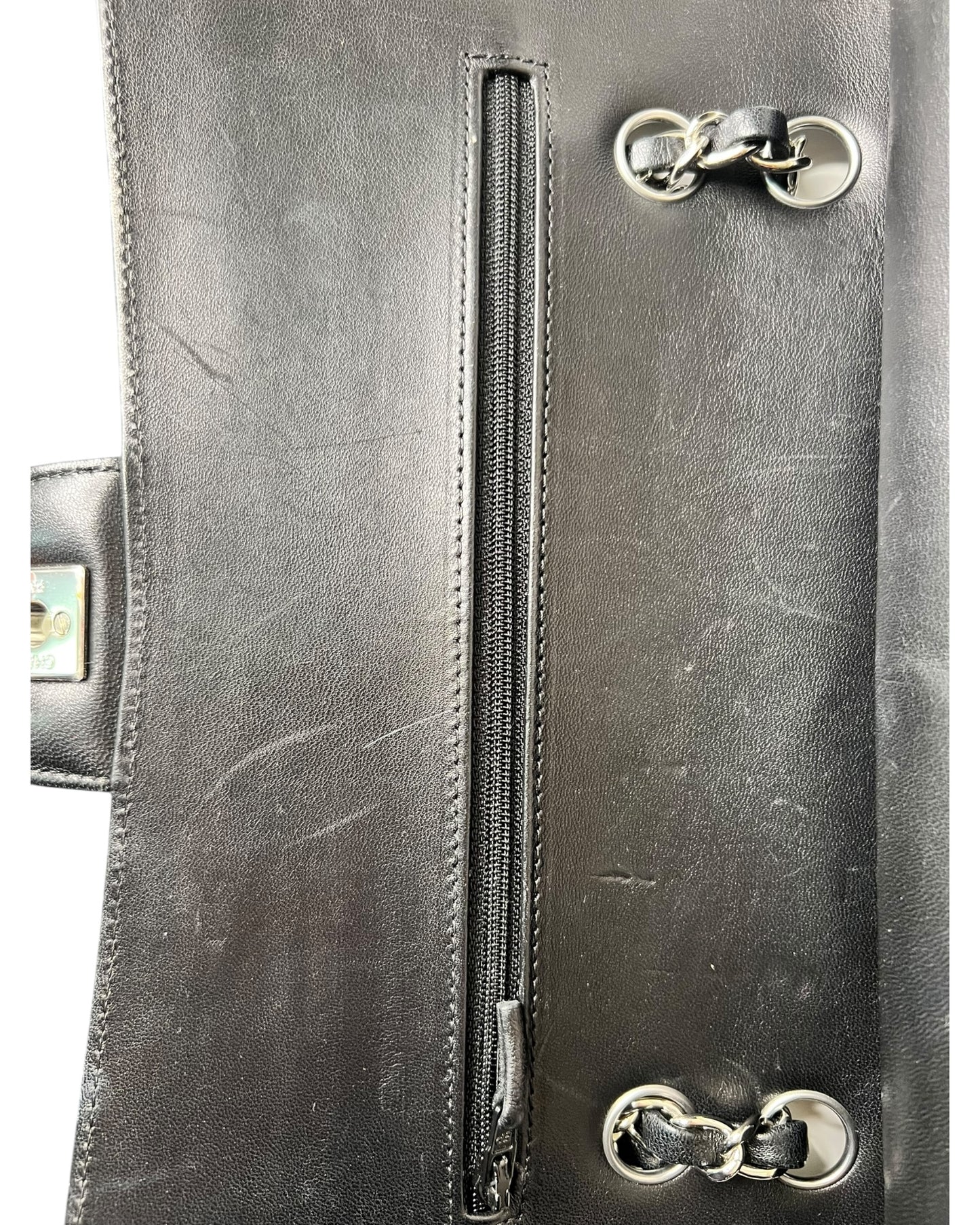 Chanel Chevron Flap Bag Medium - Black with Silver - The Luxury Savvy