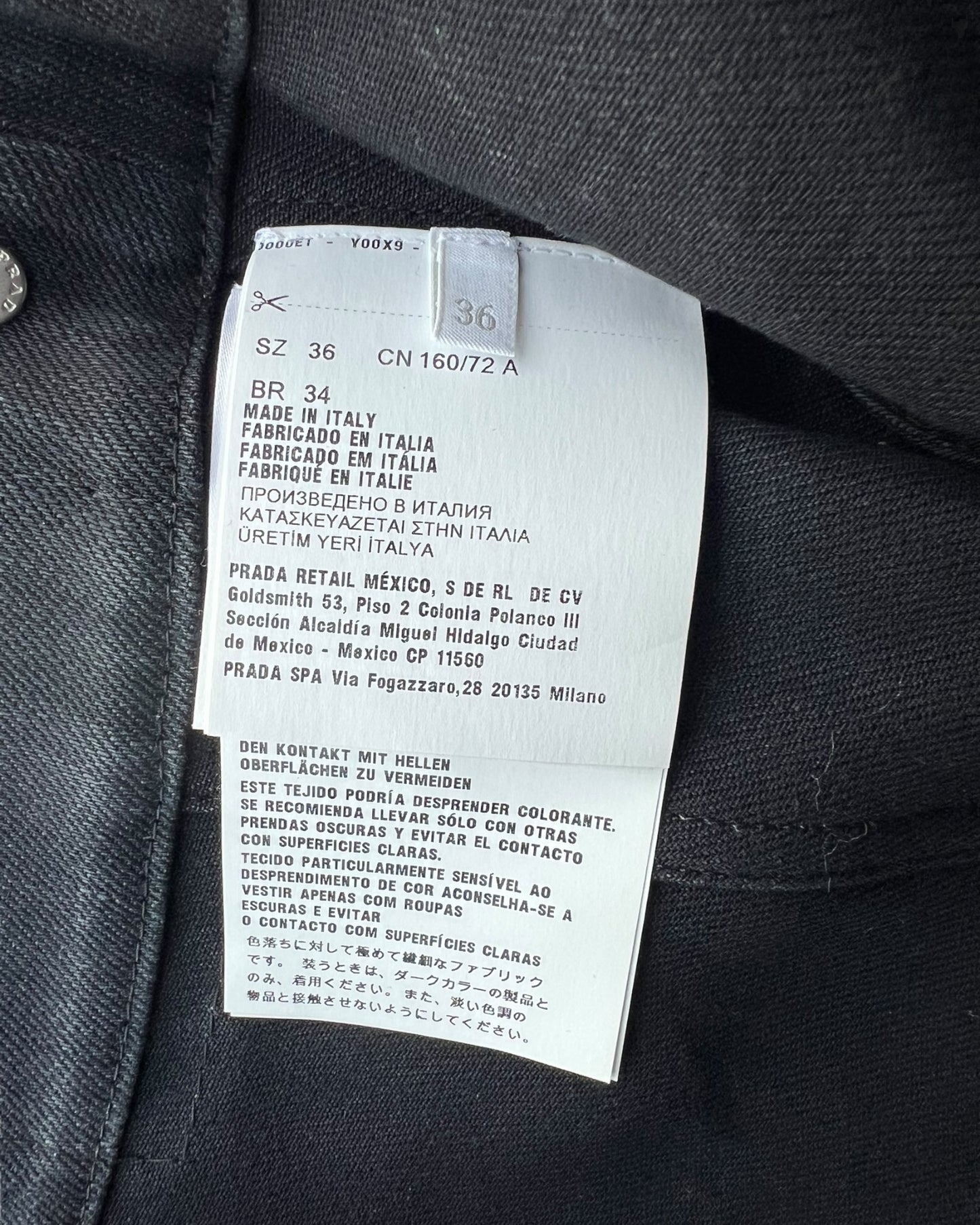Prada Logo Cropped Denim Vest - The Luxury Savvy