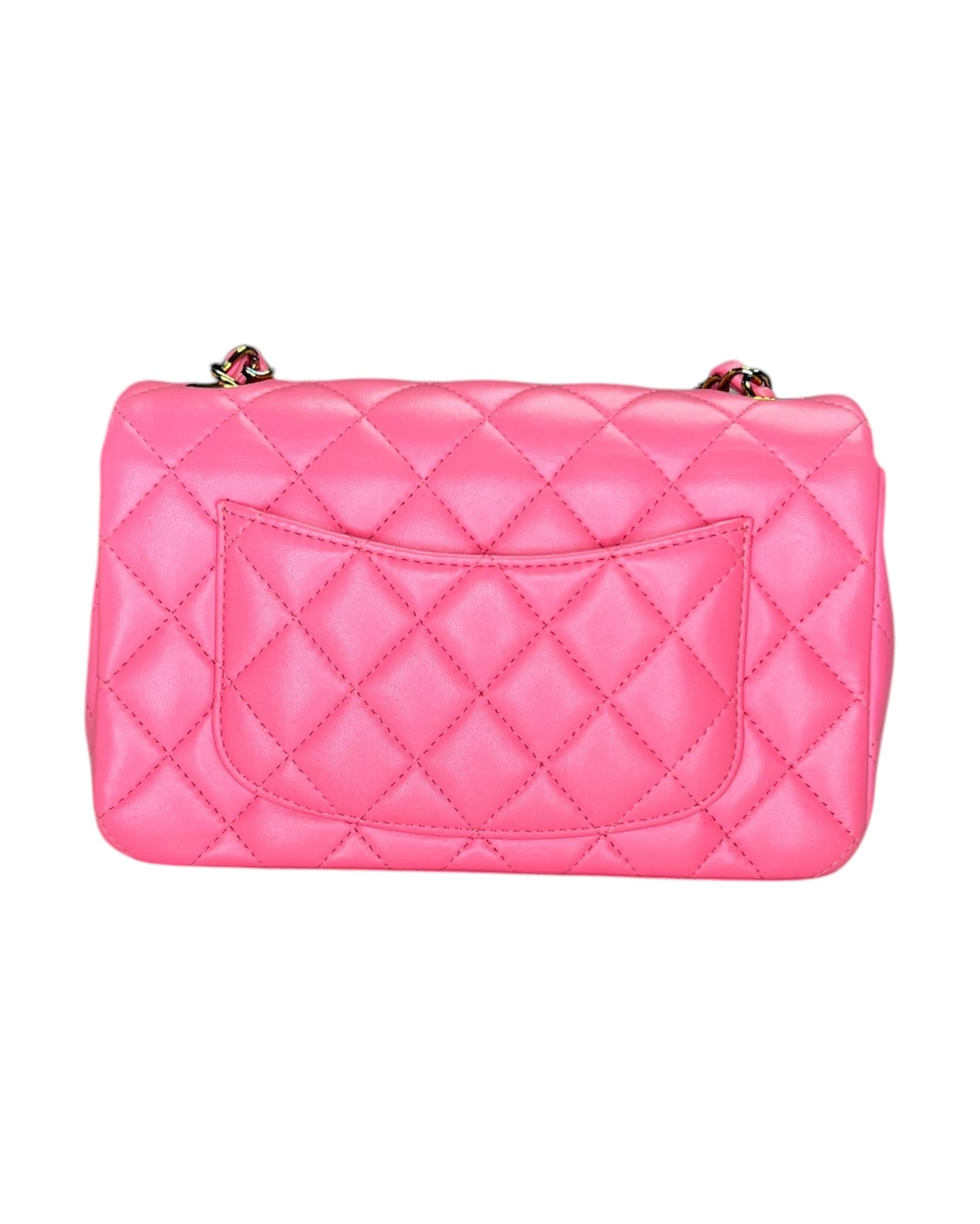 Rare Chanel Seasonal 21P Mini Flap Bag Pink - Yellow - Iridescent Hardware - The Luxury Savvy