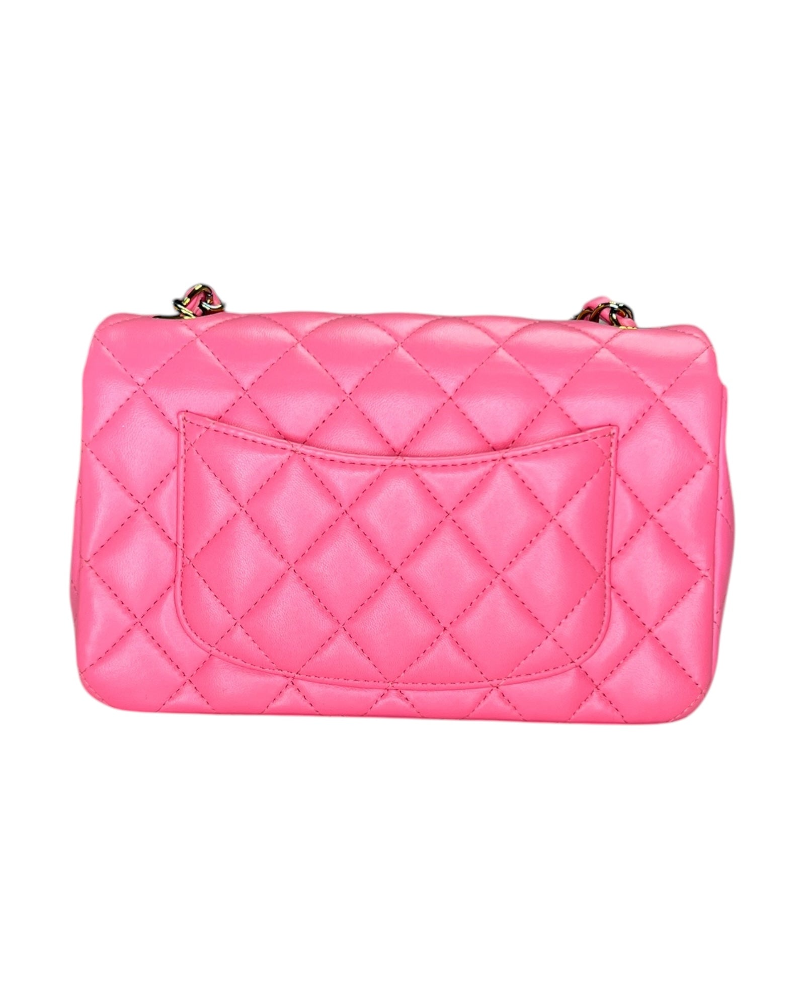Rare Chanel Seasonal 21P Mini Flap Bag Pink - Yellow - Iridescent Hardware - The Luxury Savvy