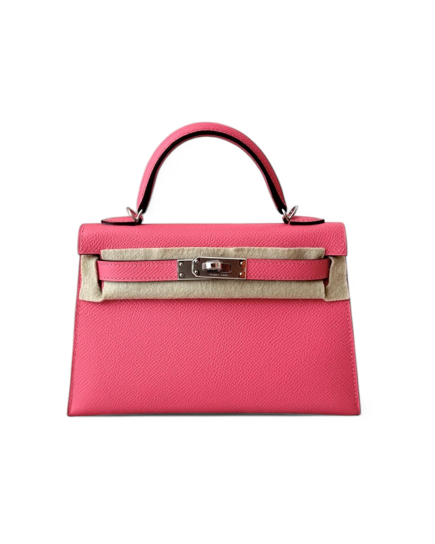 Pre-owned Hermès Mini Kelly 20cm Epsom Rose Azalée with Palladium Hardware - The Luxury Savvy