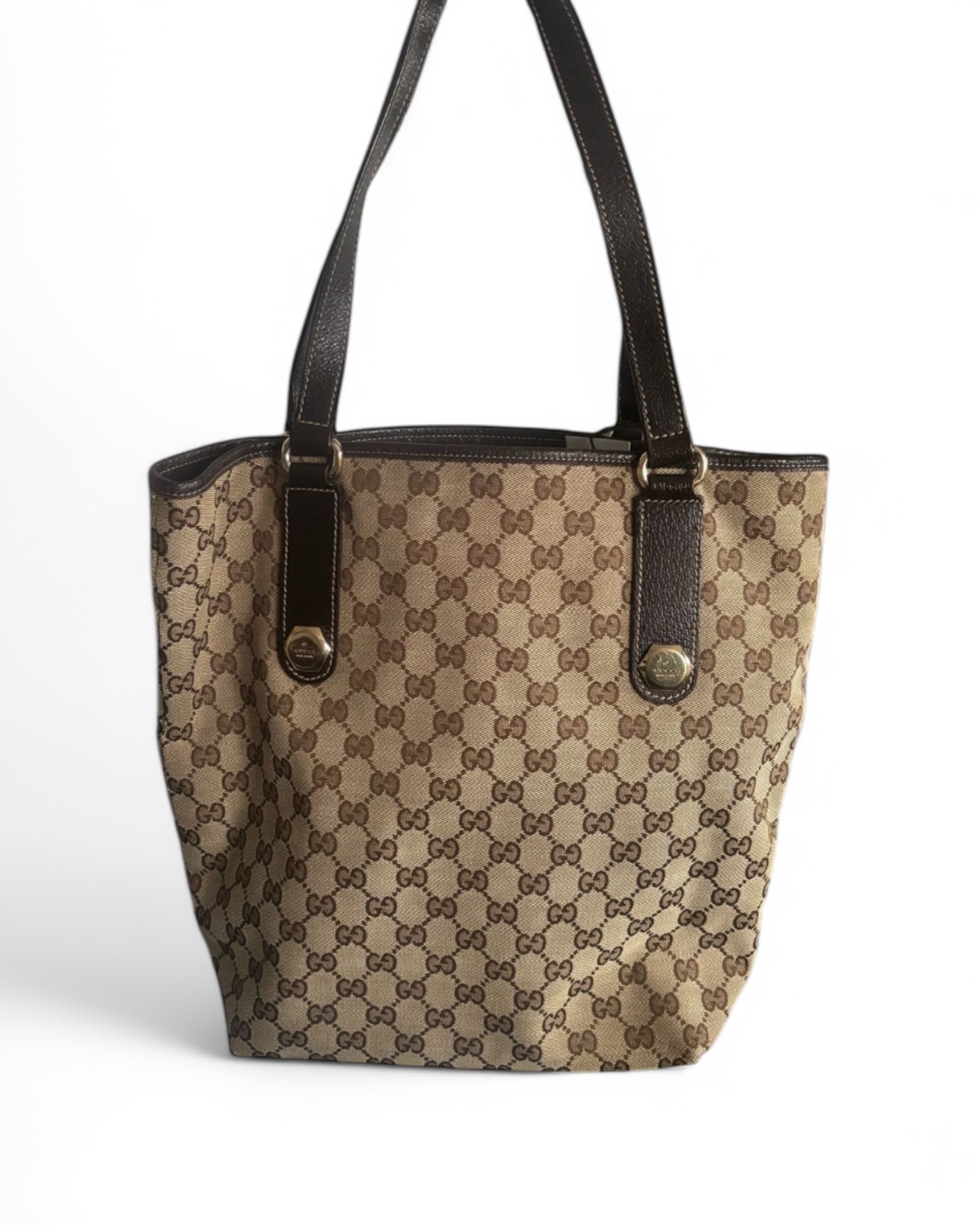 Pre-owned Gucci GG Canvas Tote Bag 153009 - The Luxury Savvy