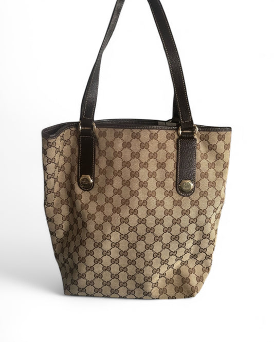 Pre-owned Gucci GG Canvas Tote Bag 153009 - The Luxury Savvy