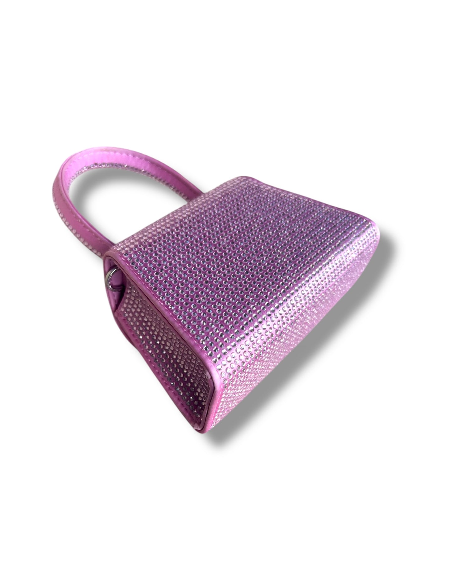 Self-Portrait Micro Bag – Rose Pink Satin with Rhinestone Bow - The Luxury Savvy