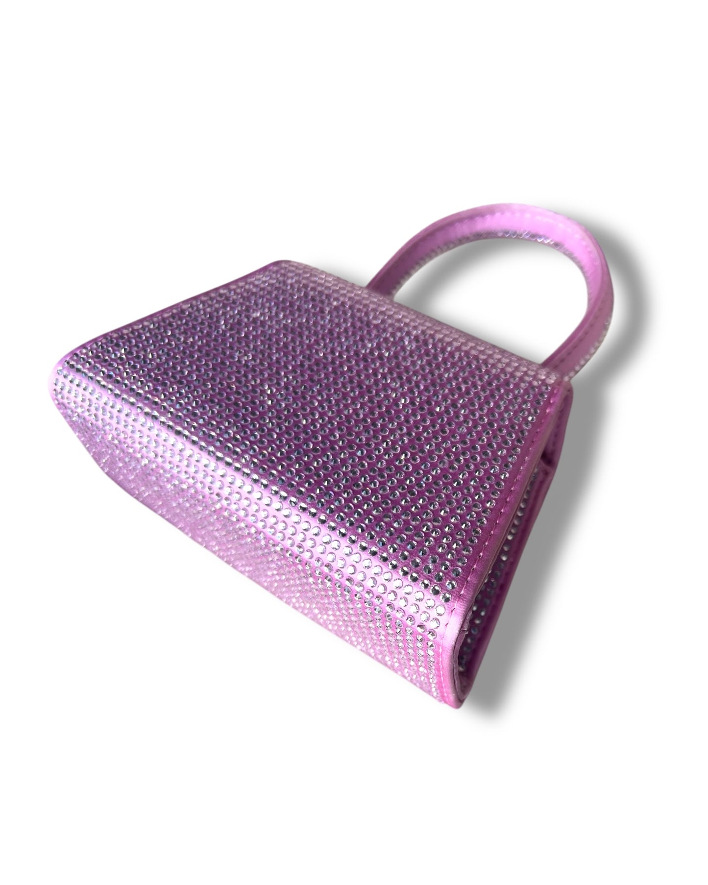 Self-Portrait Micro Bag – Rose Pink Satin with Rhinestone Bow - The Luxury Savvy