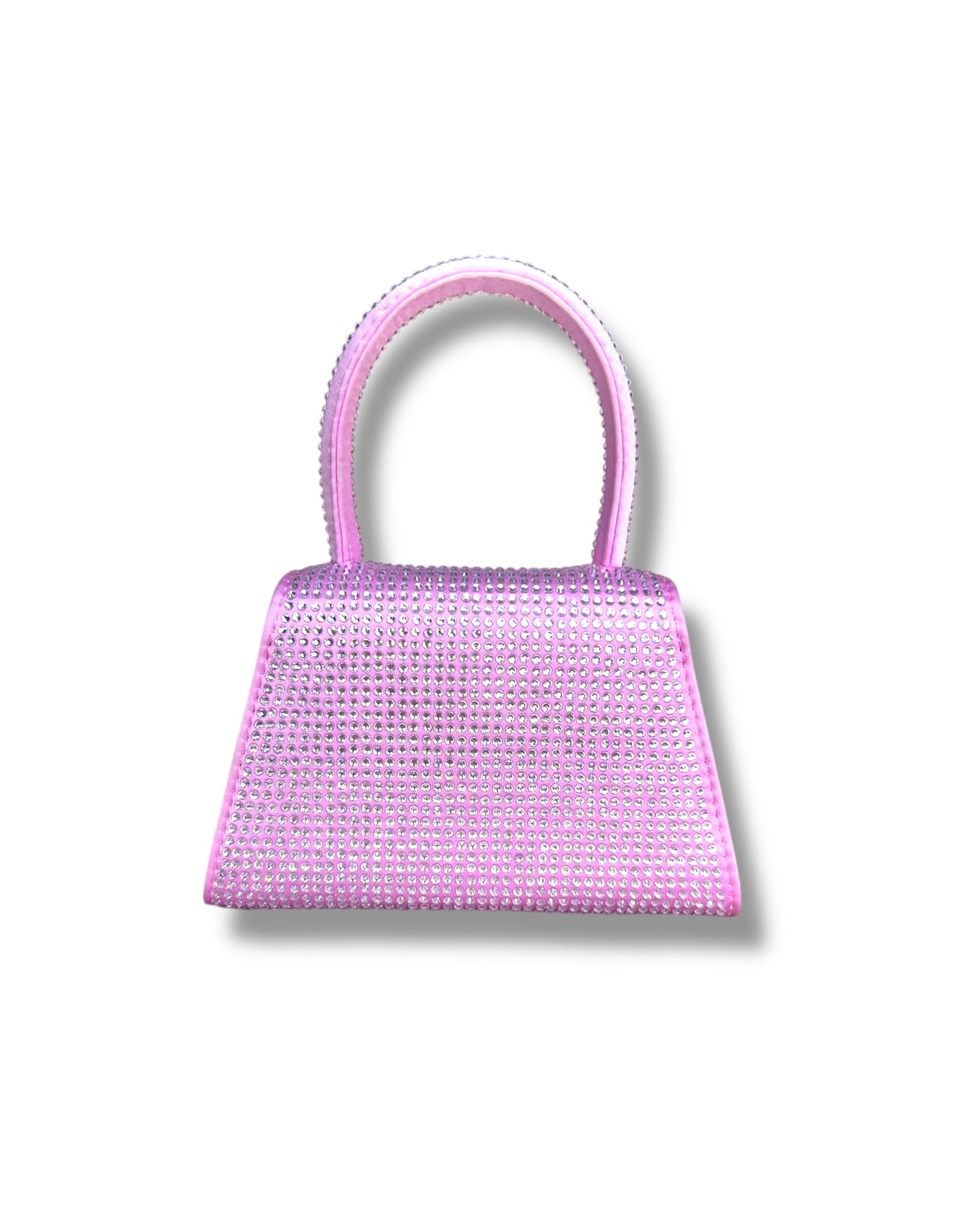 Self-Portrait Micro Bag – Rose Pink Satin with Rhinestone Bow - The Luxury Savvy