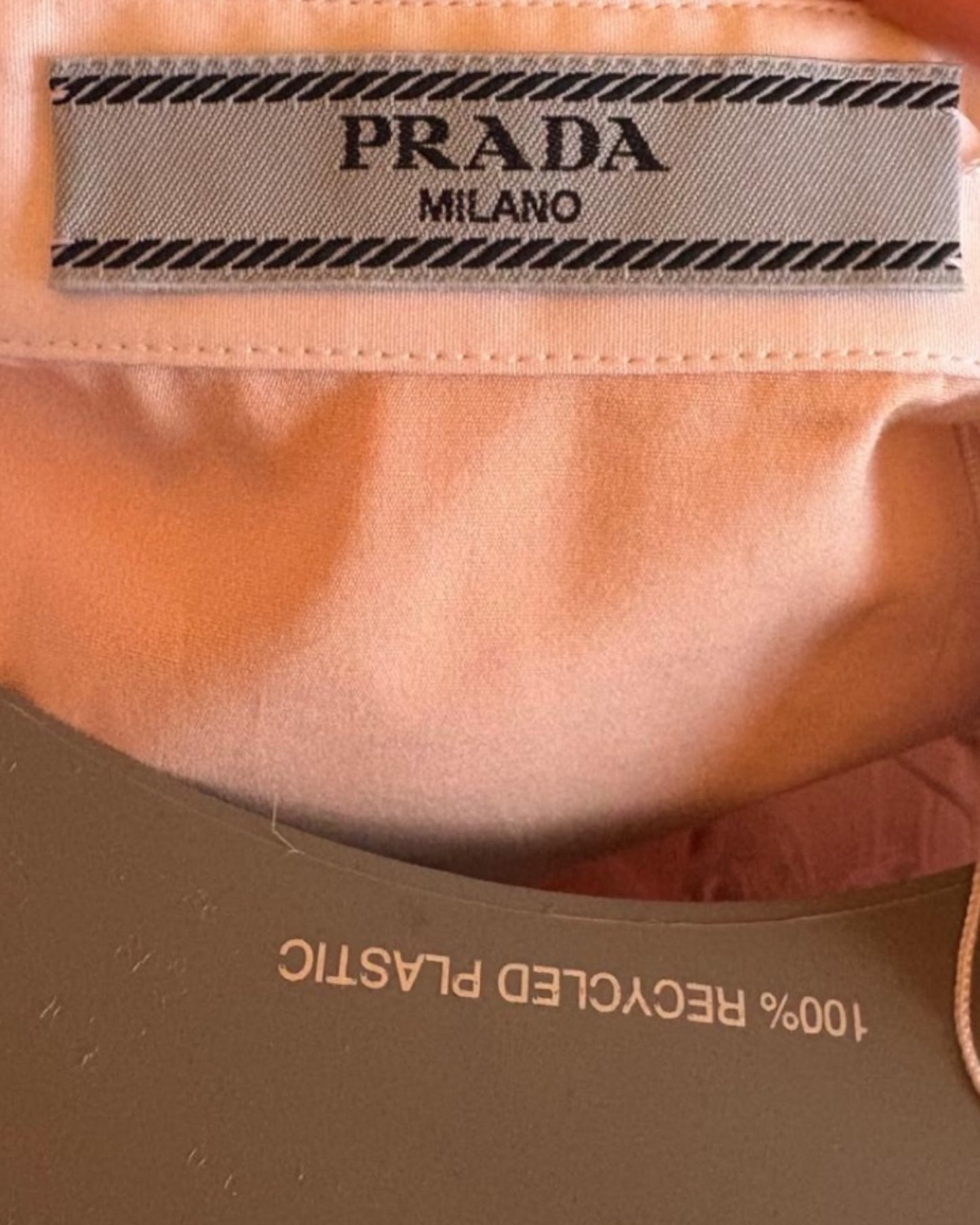 Prada Floral Cotton Shirt with Feather Collar – Size 40 - The Luxury Savvy