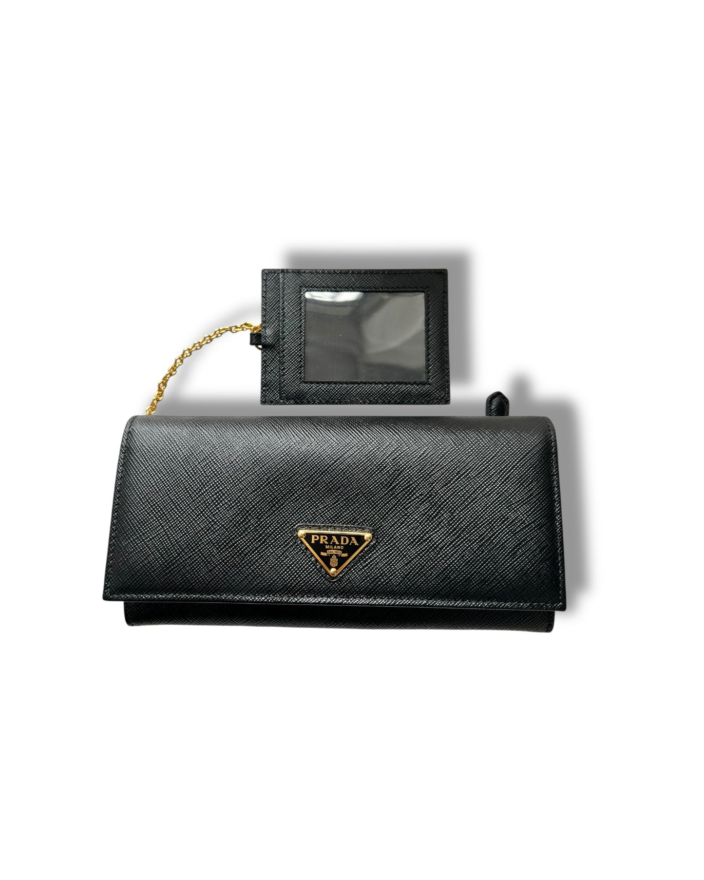 Prada Saffiano Leather Continental Wallet – Black - The Luxury Savvy