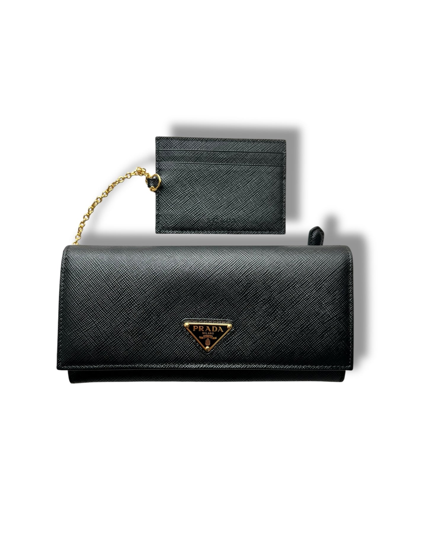 Prada Saffiano Leather Continental Wallet – Black - The Luxury Savvy
