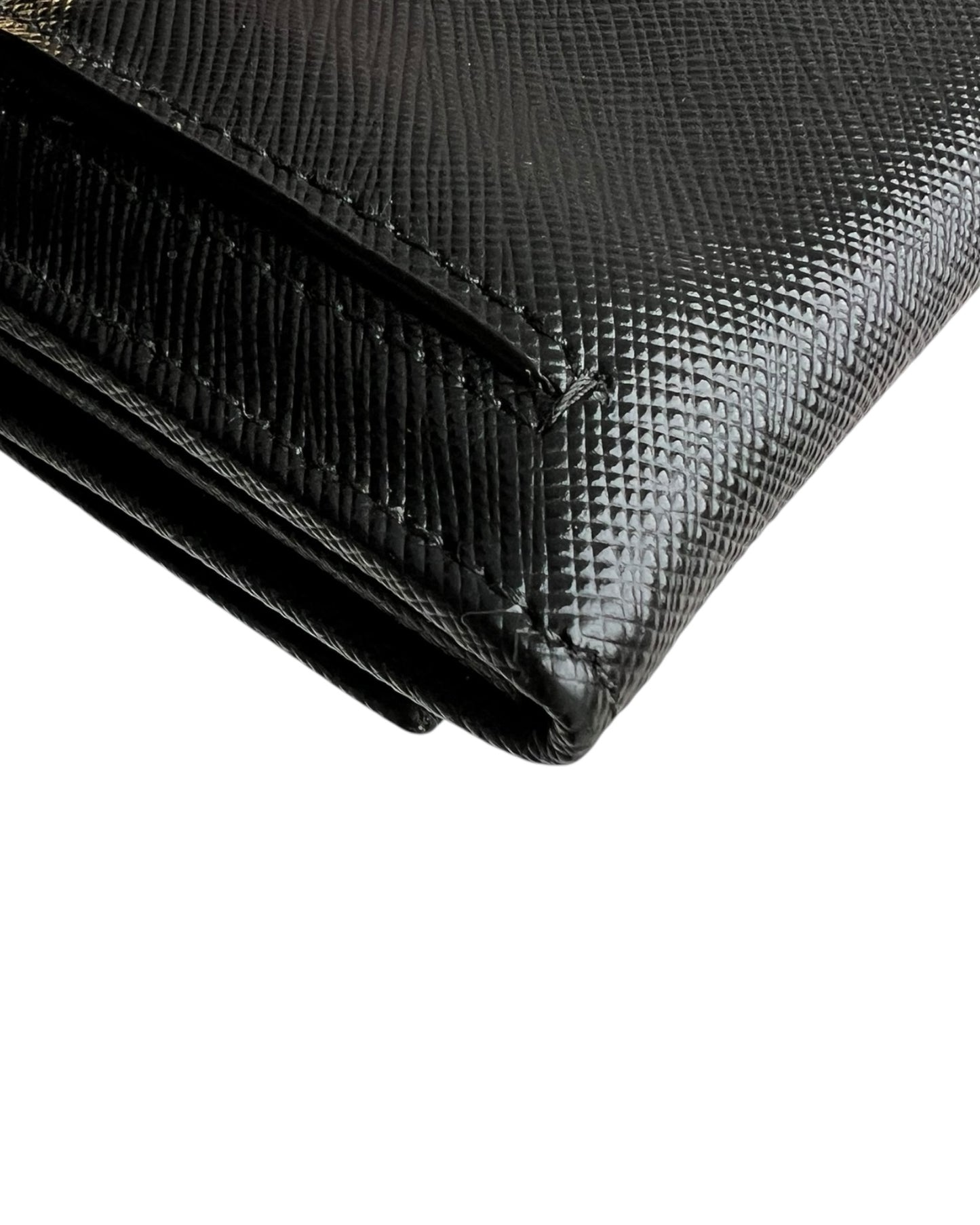 Prada Saffiano Leather Continental Wallet – Black - The Luxury Savvy