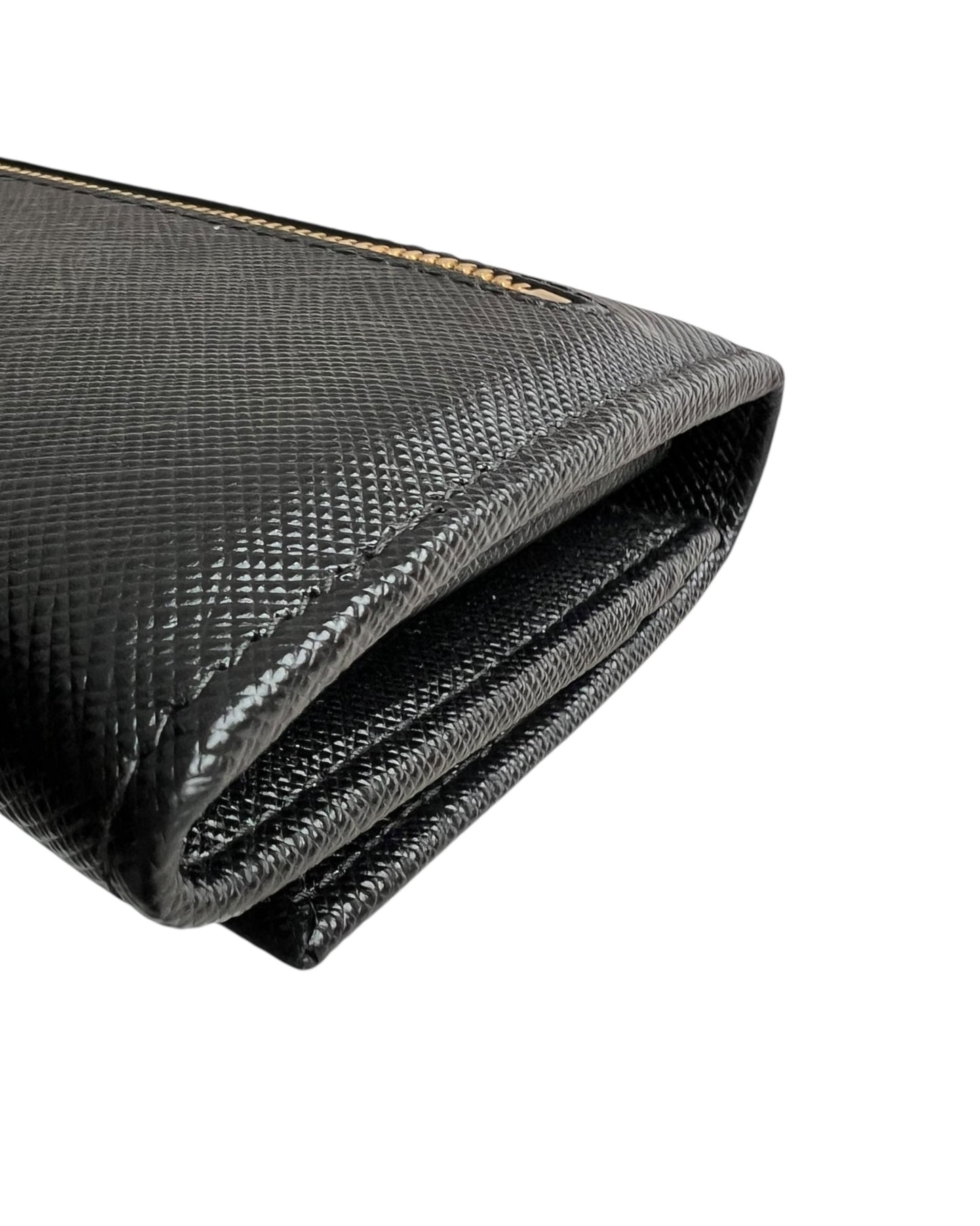Prada Saffiano Leather Continental Wallet – Black - The Luxury Savvy