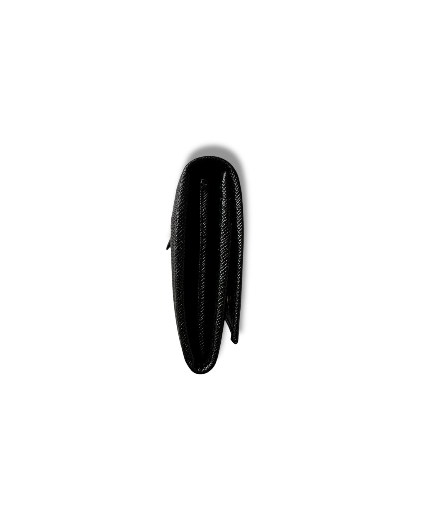 Prada Saffiano Leather Continental Wallet – Black - The Luxury Savvy