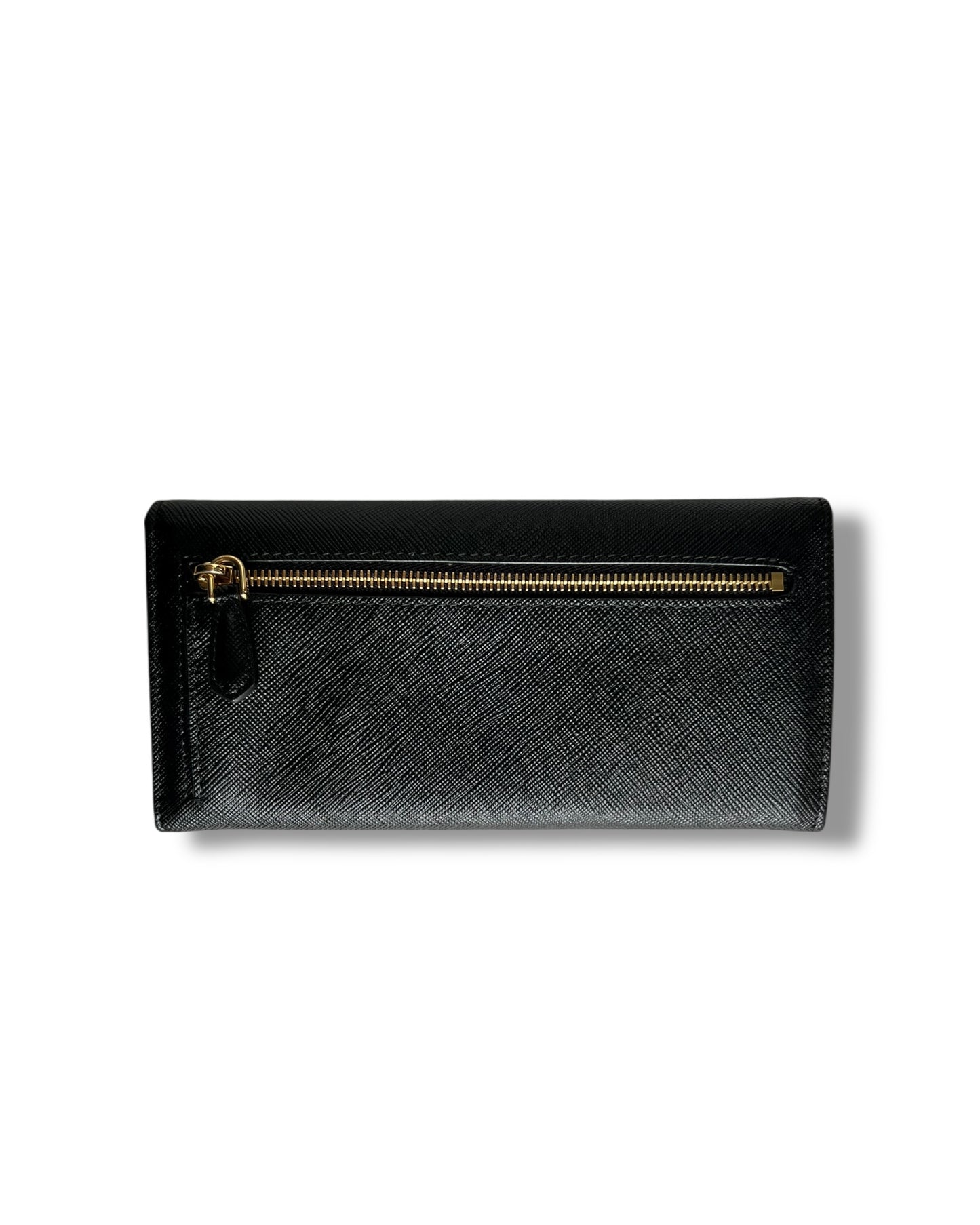 Prada Saffiano Leather Continental Wallet – Black - The Luxury Savvy
