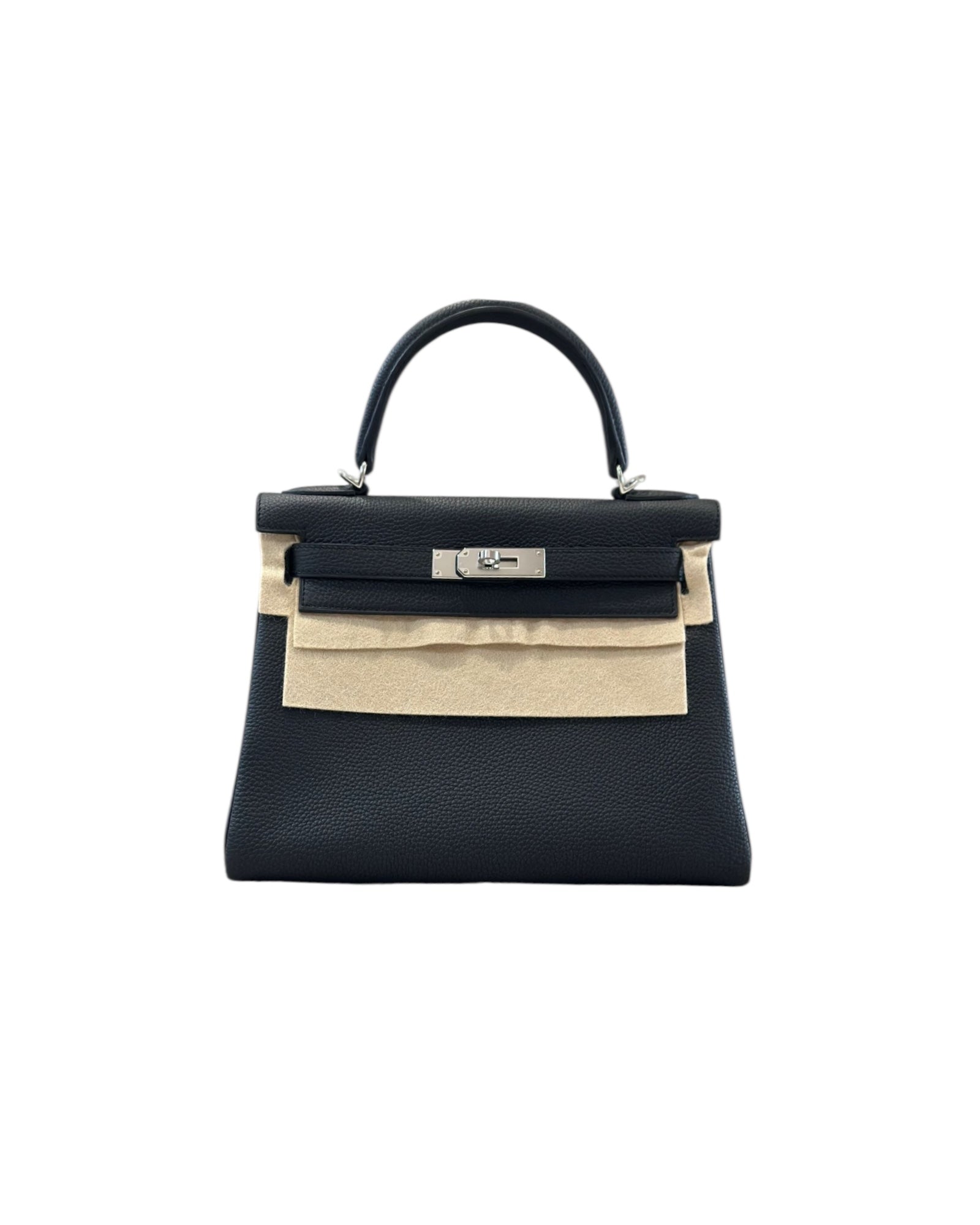Hermès Kelly 28 Black Togo Leather - Palladium Hardware – Full Set - The Luxury Savvy
