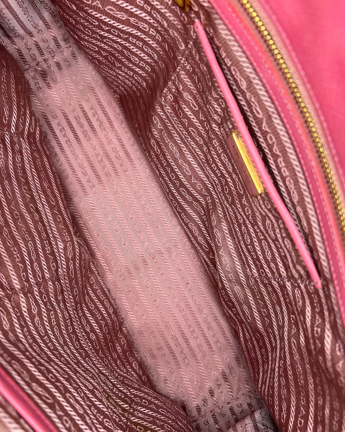 Prada Galleria Large Double Zip Tote Bag – Pink Saffiano Leather - The Luxury Savvy