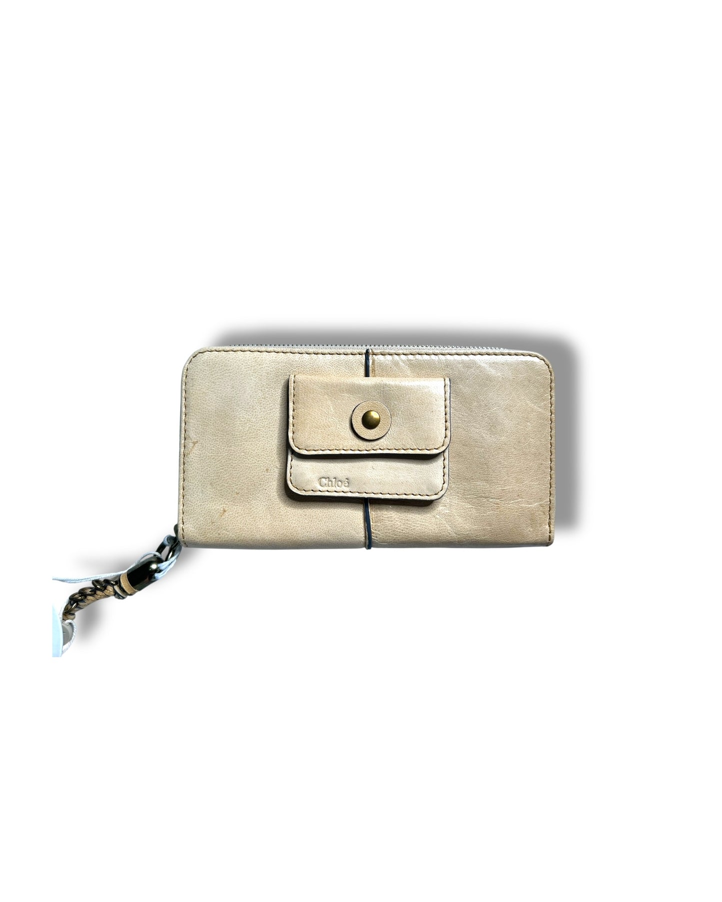 Chloé Continental Wallet – Beige Leather