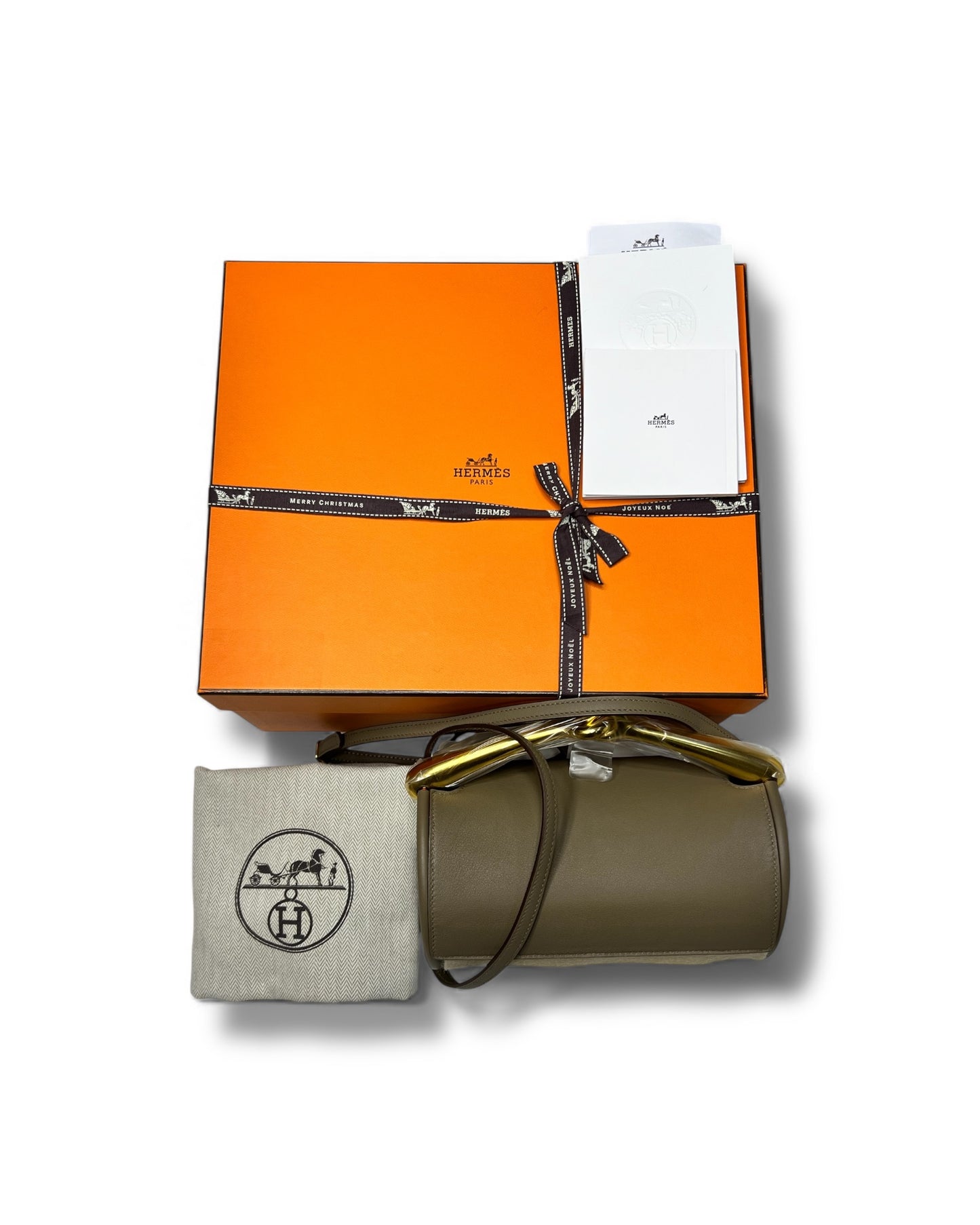 Hermès Sac Maximors – Etoupe Swift Leather with Gold Hardware (B Stamp, 2024 receipt, Full Set)
