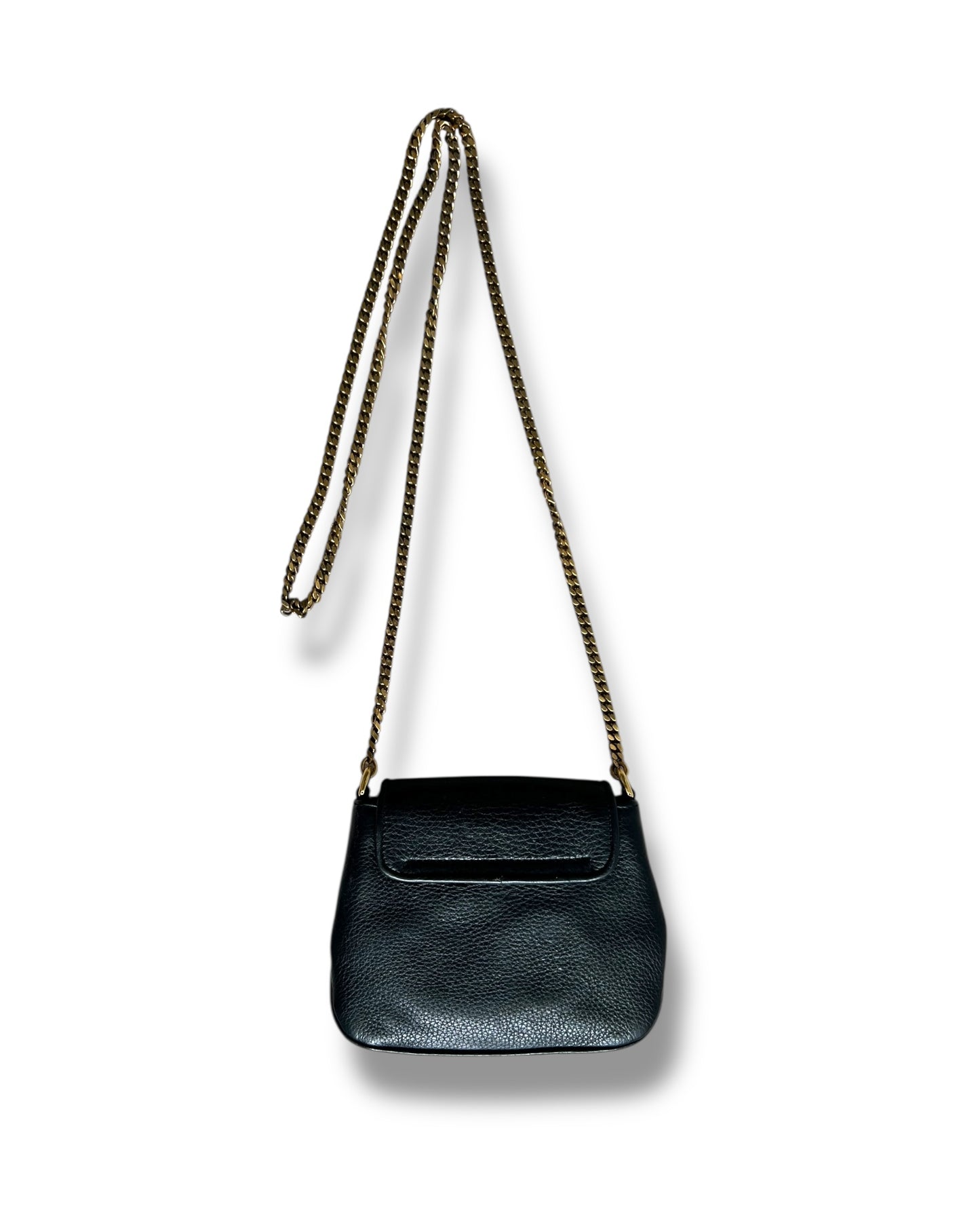 Gucci 1973 Leather Crossbody Bag – Black with Gold Hardware