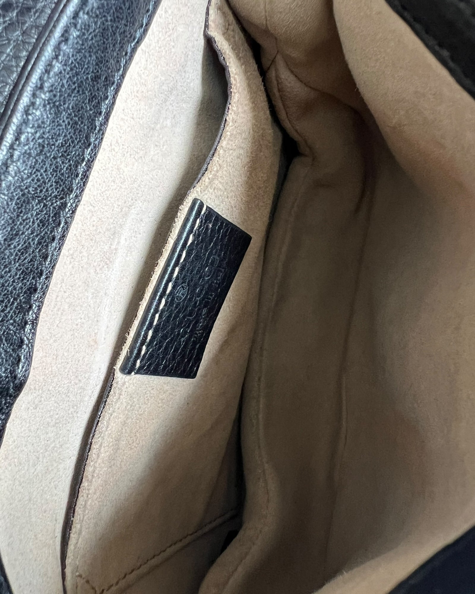 Gucci 1973 Leather Crossbody Bag – Black with Gold Hardware - The Luxury Savvy