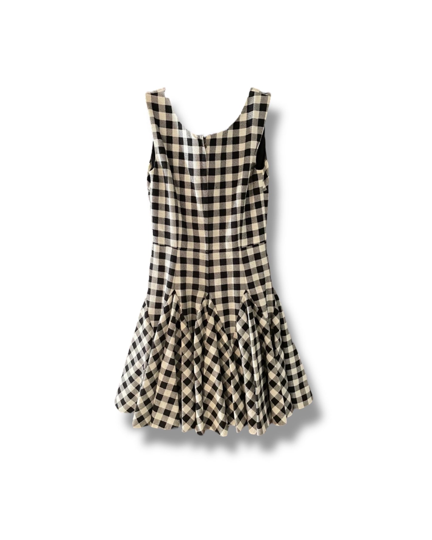 Dolce & Gabbana Skater Dress – Black & White Check Print - The Luxury Savvy