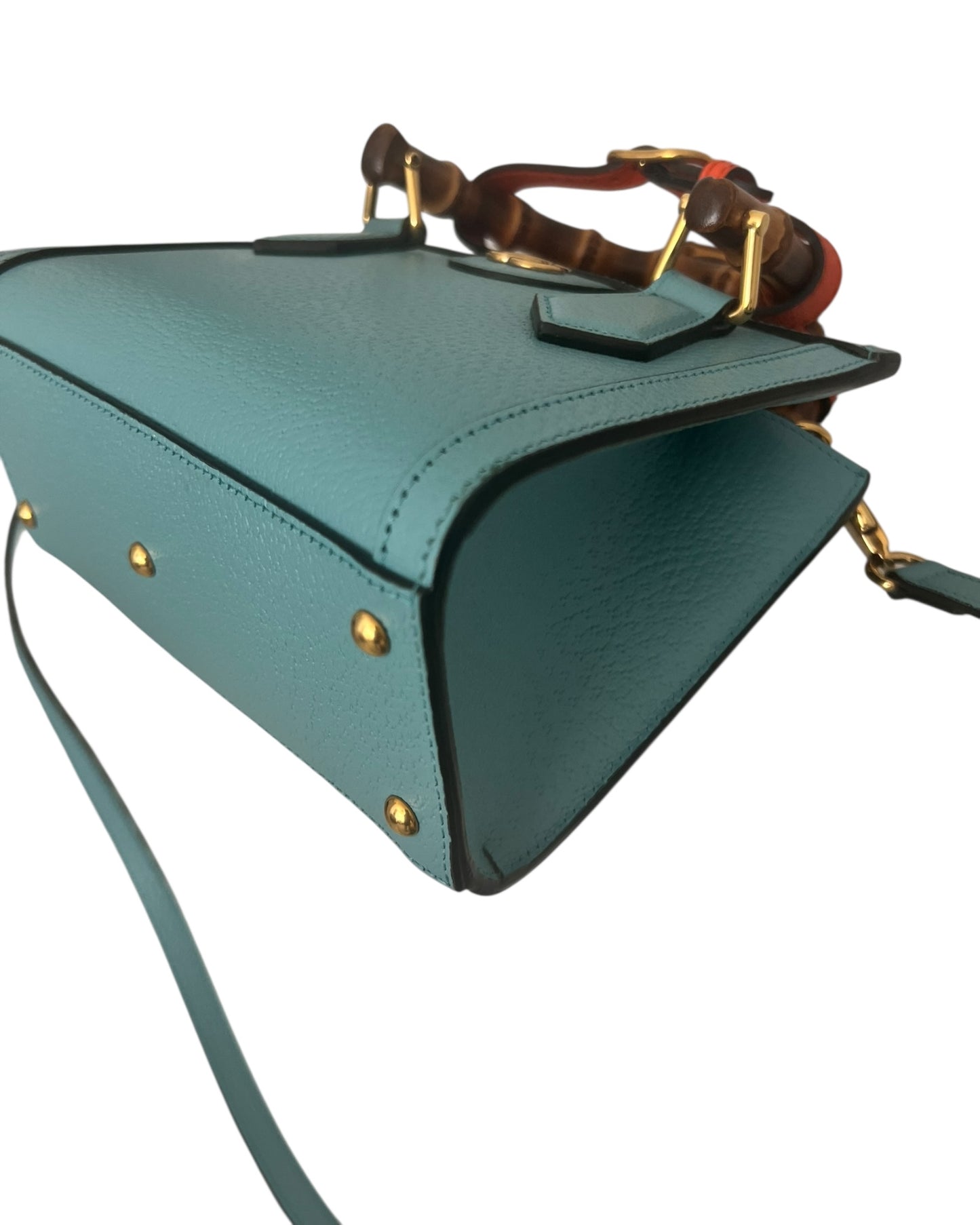 Gucci Diana Mini Tote Bag – Blue Leather
