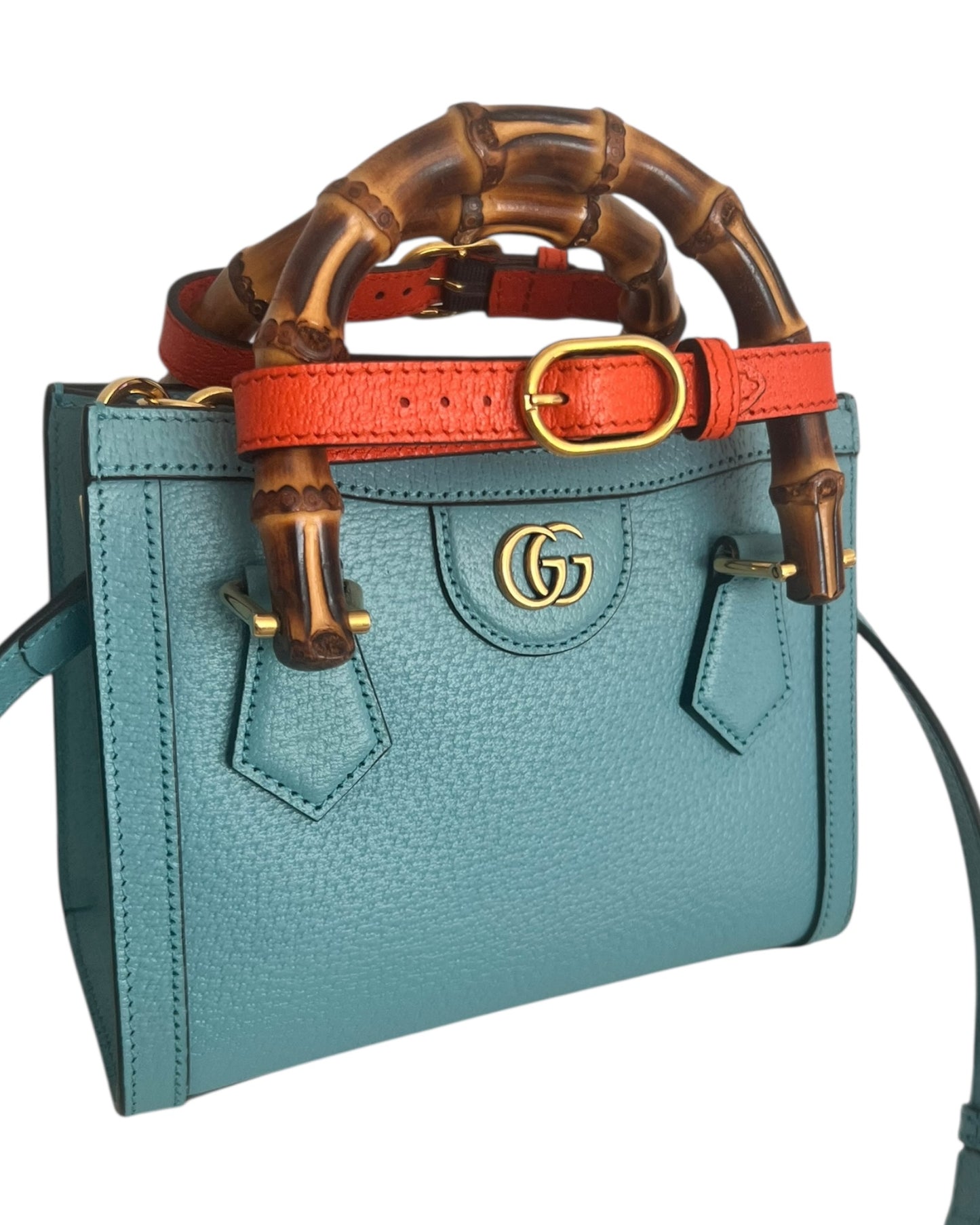 Gucci Diana Mini Tote Bag – Blue Leather
