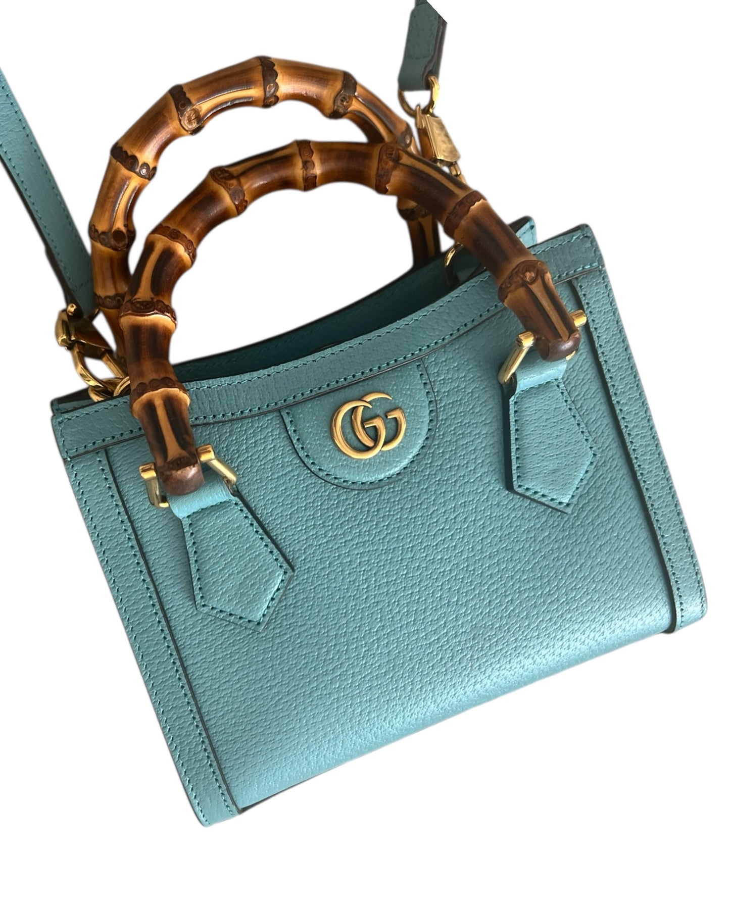 Gucci Diana Mini Tote Bag – Blue Leather