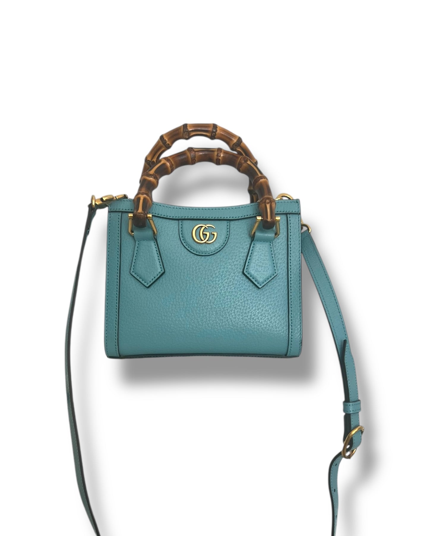 Gucci Diana Mini Tote Bag – Blue Leather
