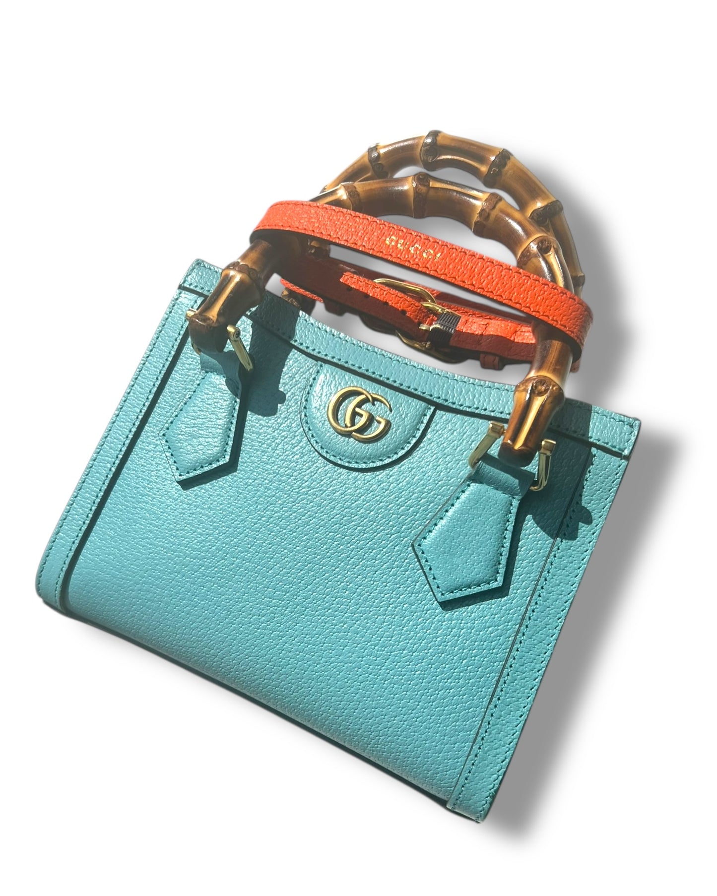 Gucci Diana Mini Tote Bag – Blue Leather