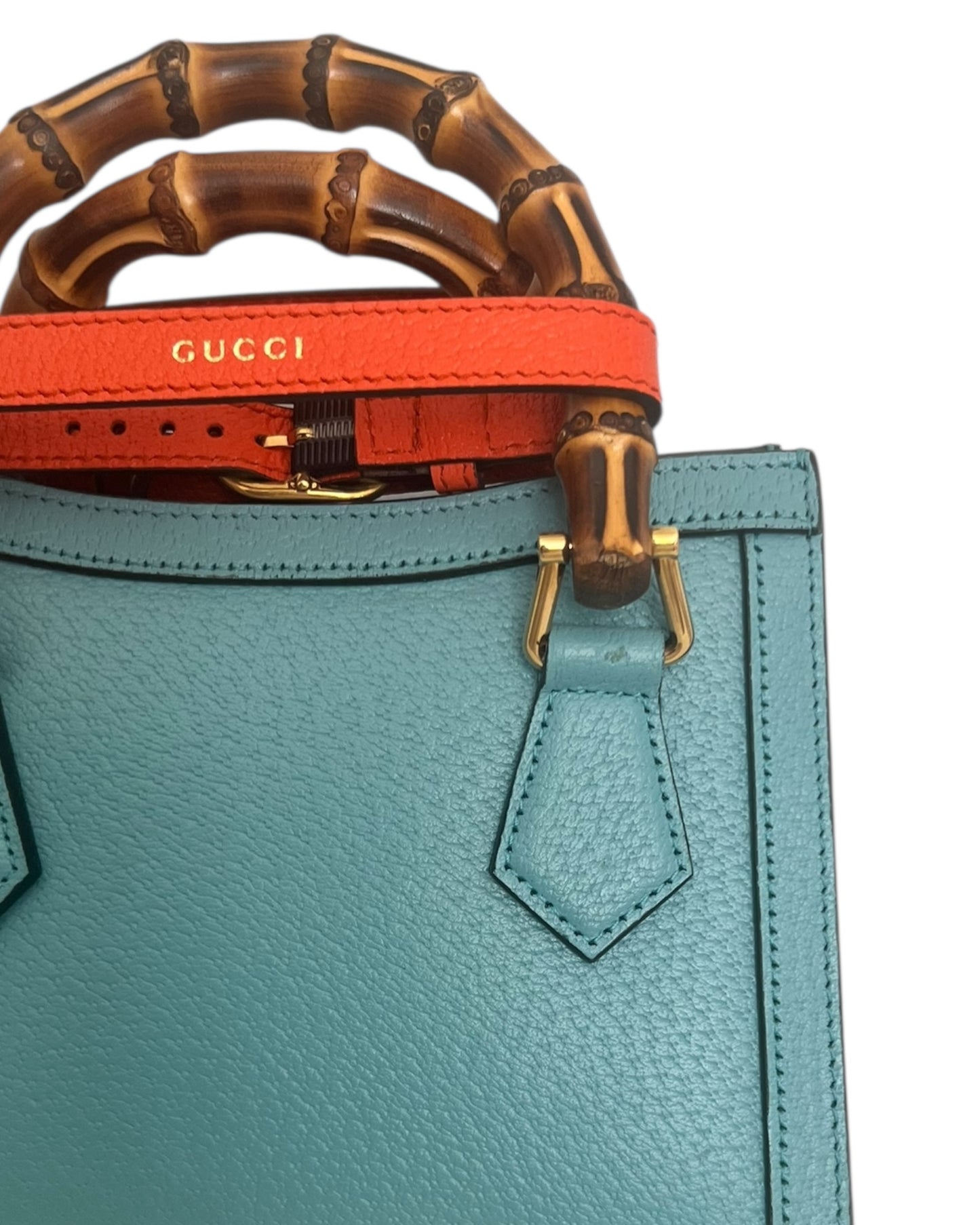 Gucci Diana Mini Tote Bag – Blue Leather